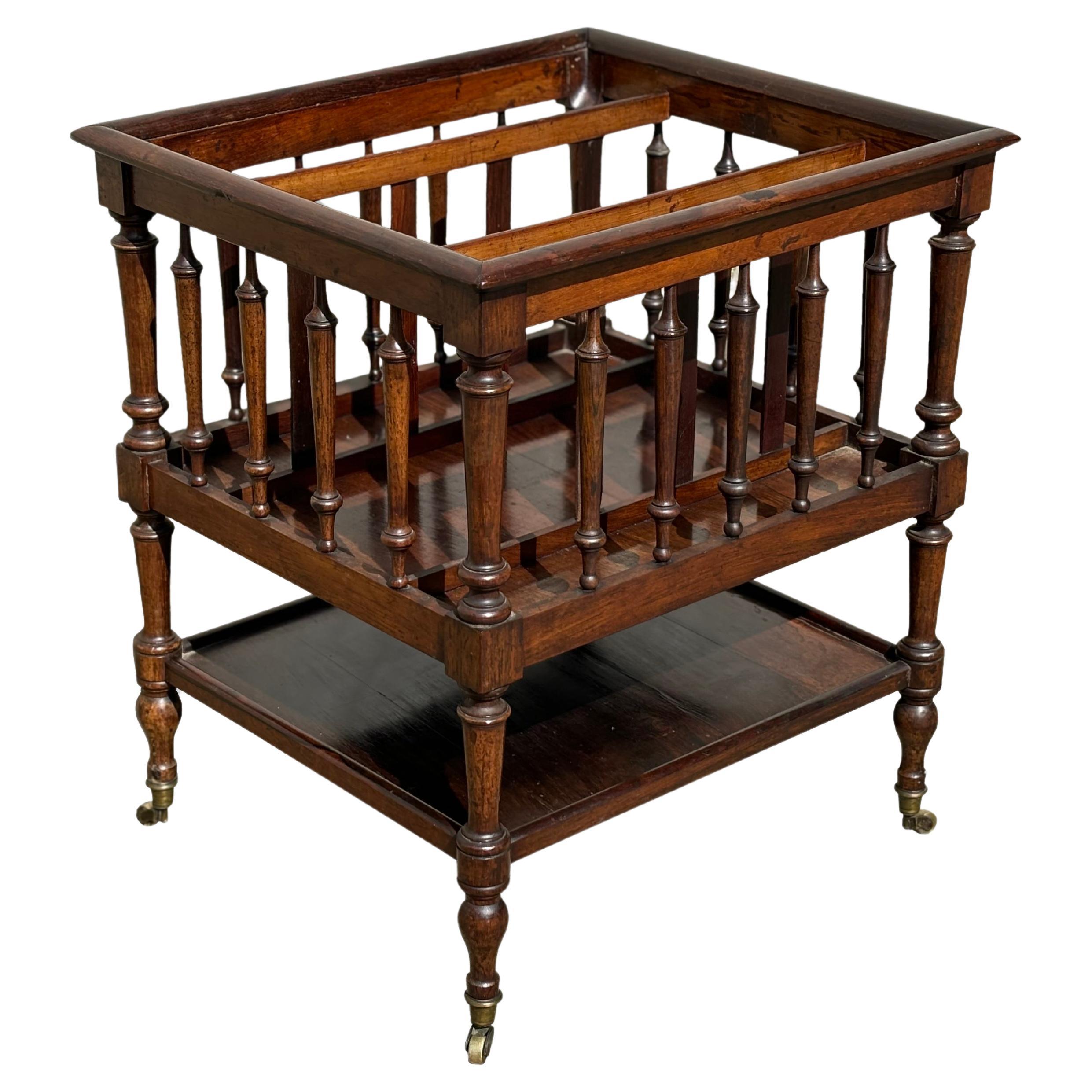 19th Century French Rosewood Canterbury or Magazine Rack