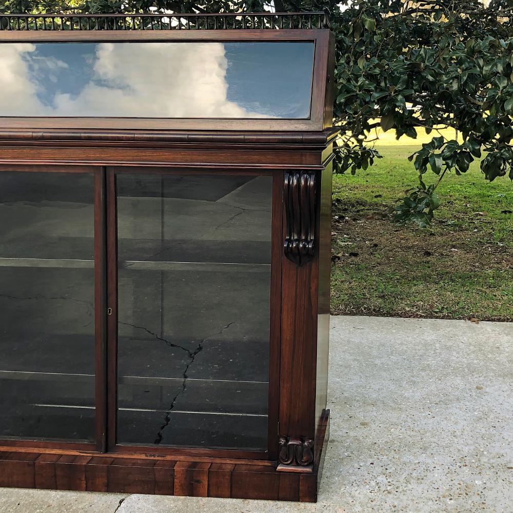 19th Century French Rosewood Display Case 5