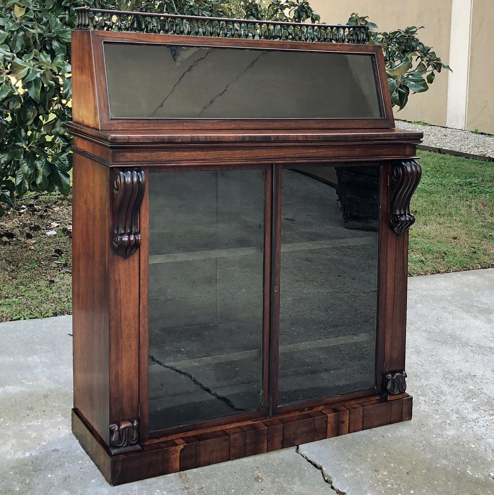 Hand-Crafted 19th Century French Rosewood Display Case