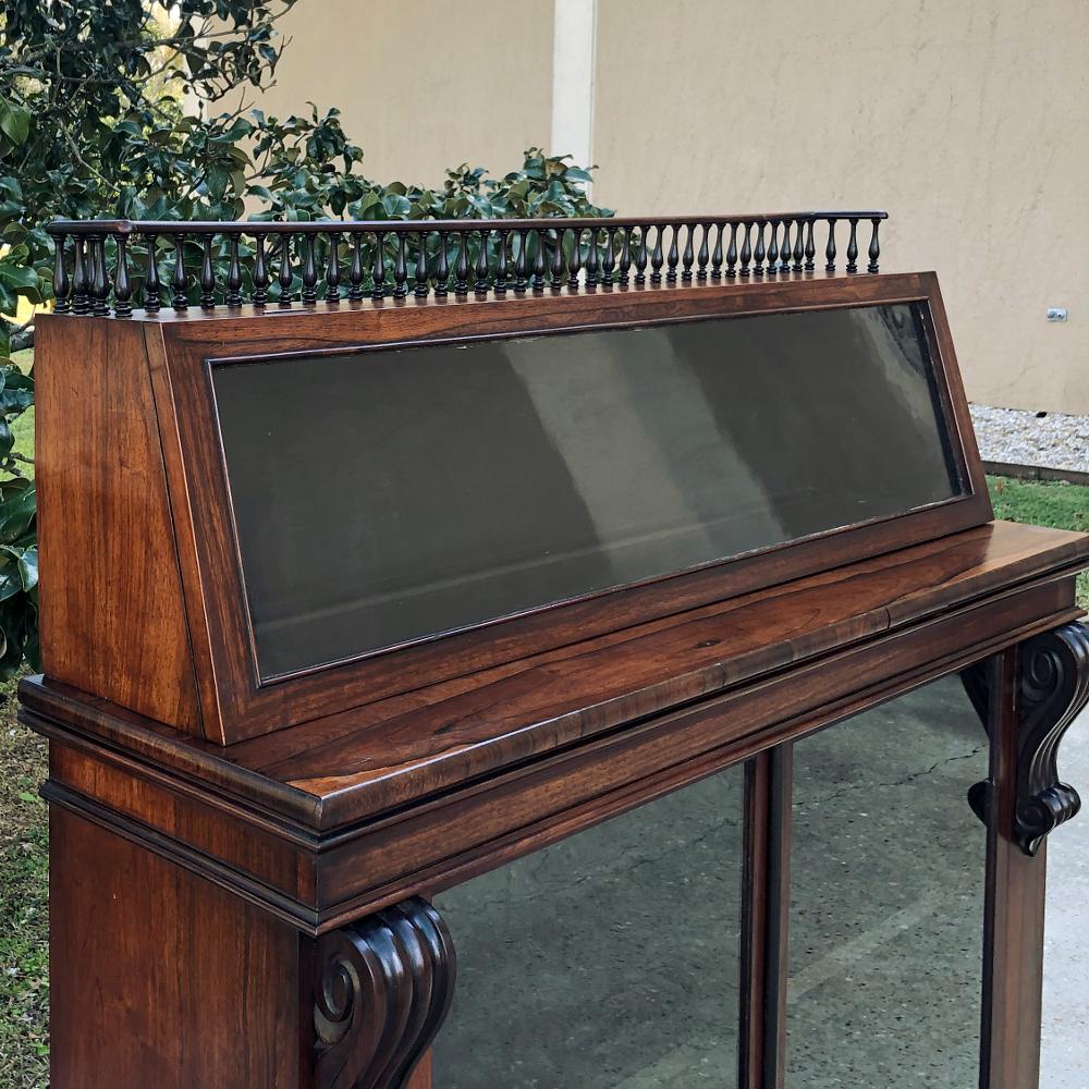 19th Century French Rosewood Display Case In Good Condition In Dallas, TX