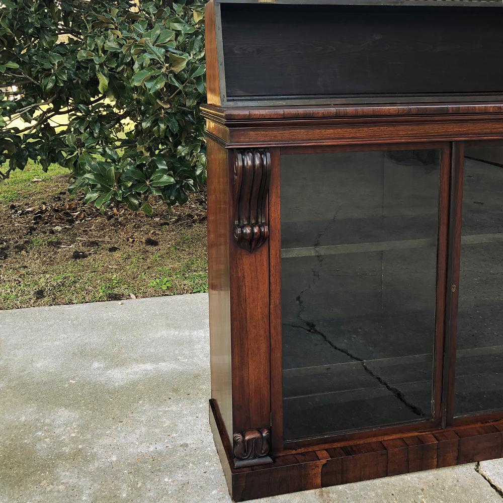 19th Century French Rosewood Display Case 4