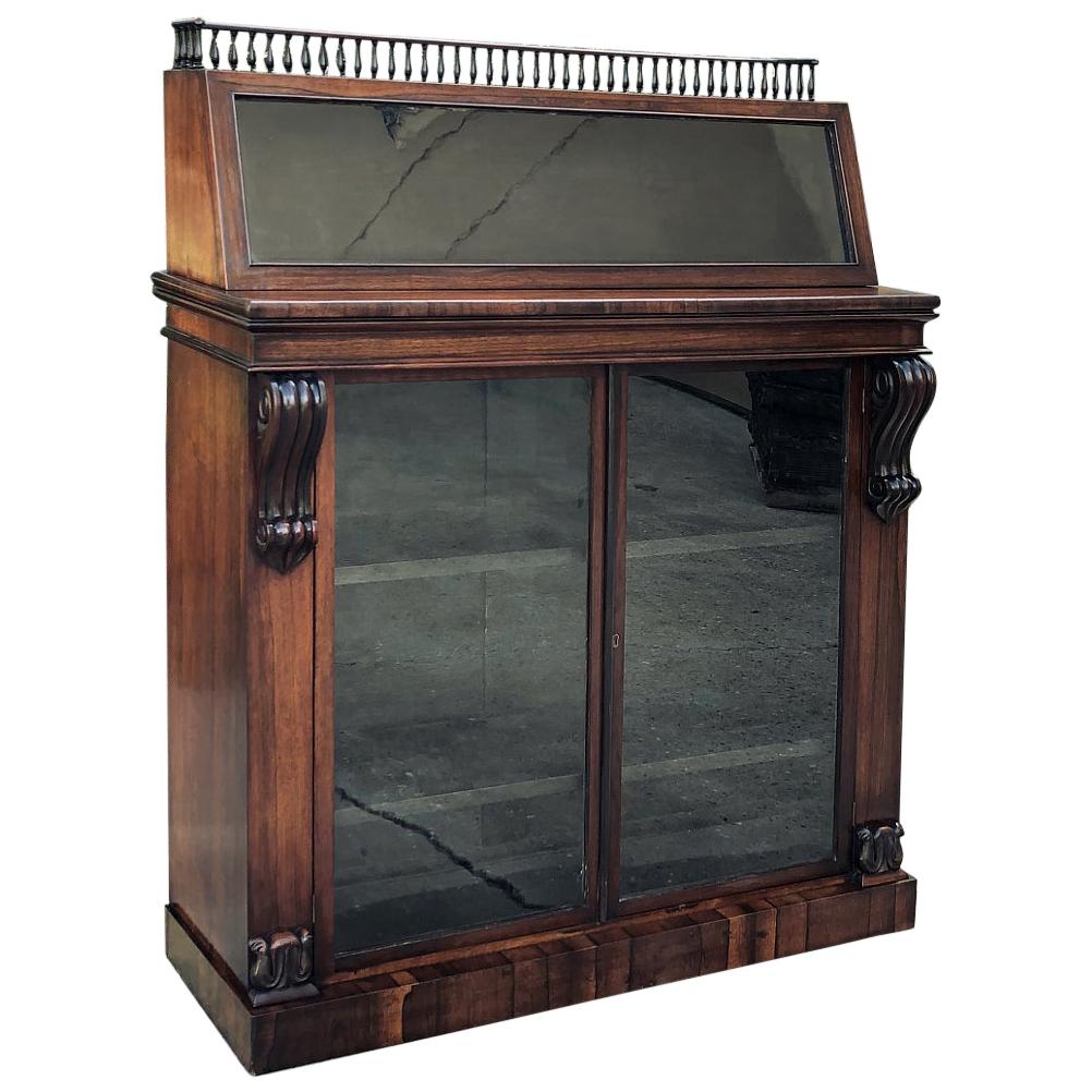 19th Century French Rosewood Display Case
