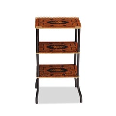 19th Century French Rosewood Etagere Side Table