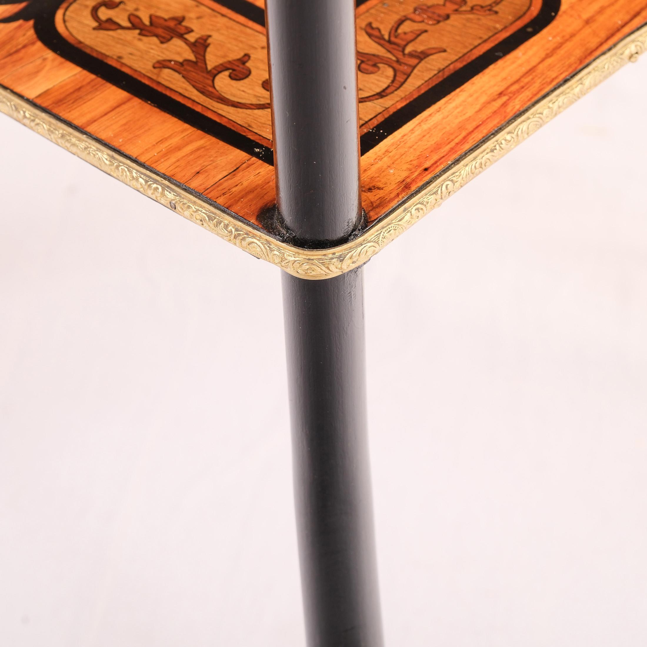 Français 19th Century French Rosewood Etagere Side Table en vente