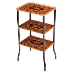 19th Century French Rosewood Etagere Side Table