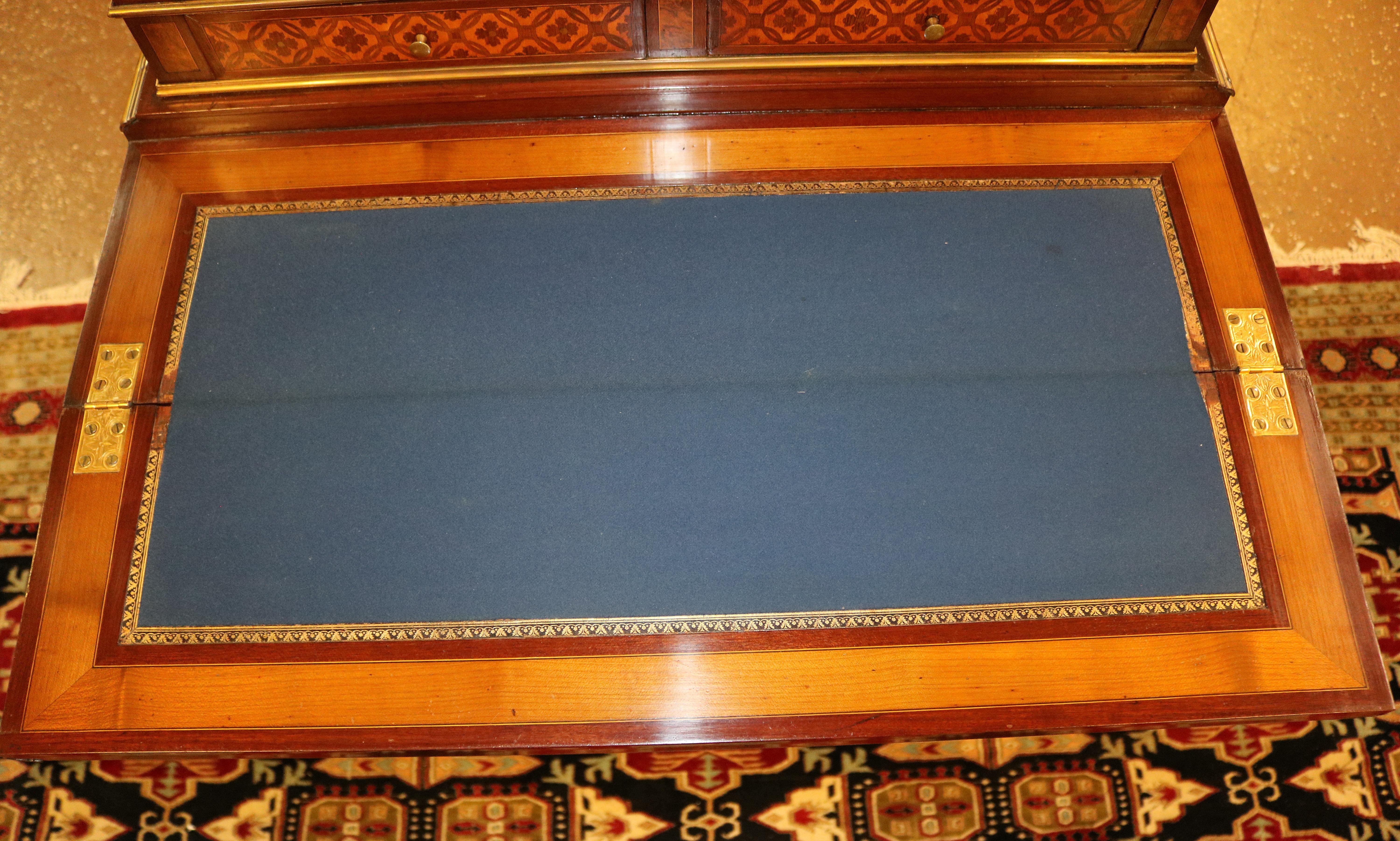 19th Century French Rosewood Inlaid Louis XVI Ladies Desk Bonheur Du Jour For Sale 10