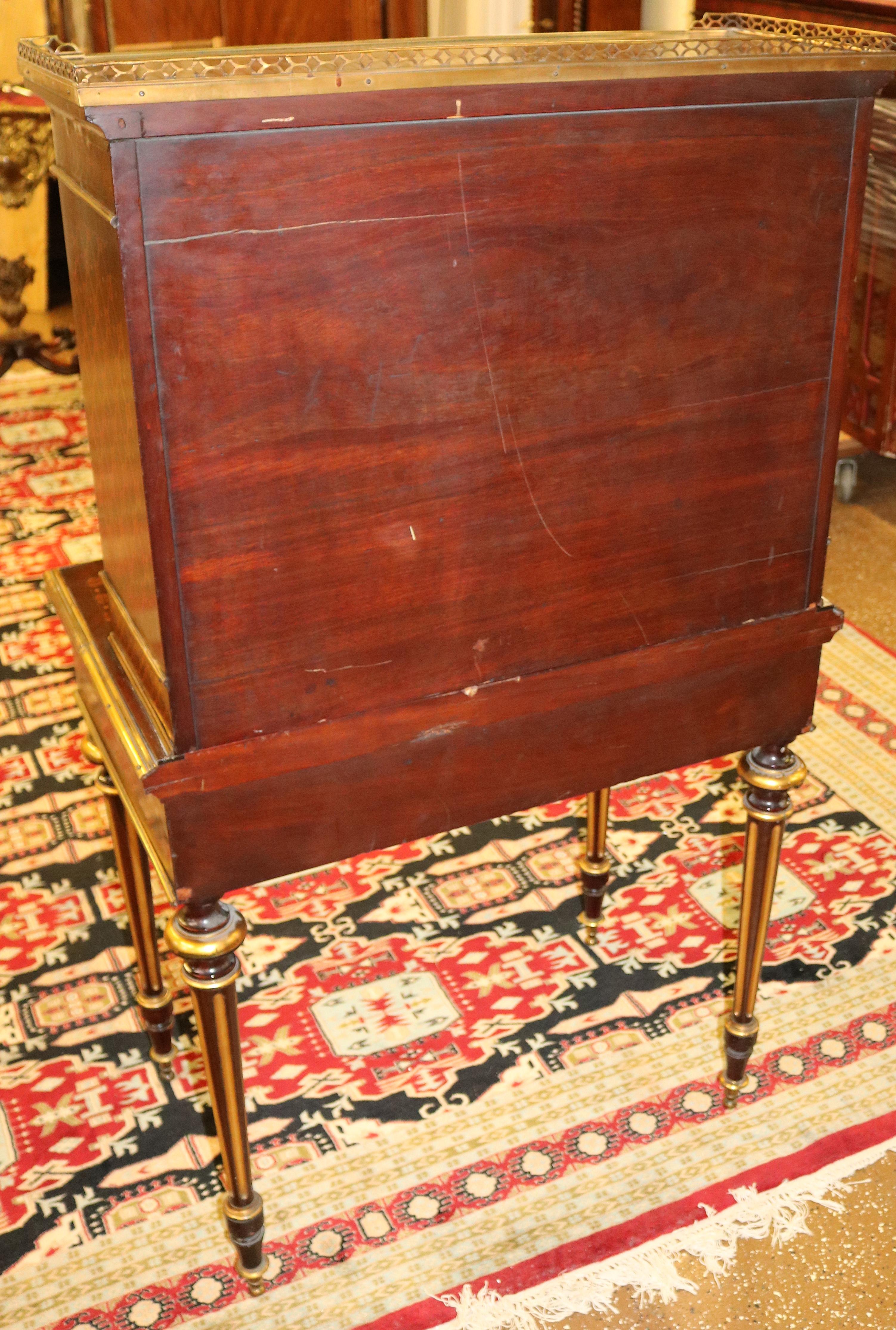 19th Century French Rosewood Inlaid Louis XVI Ladies Desk Bonheur Du Jour For Sale 15