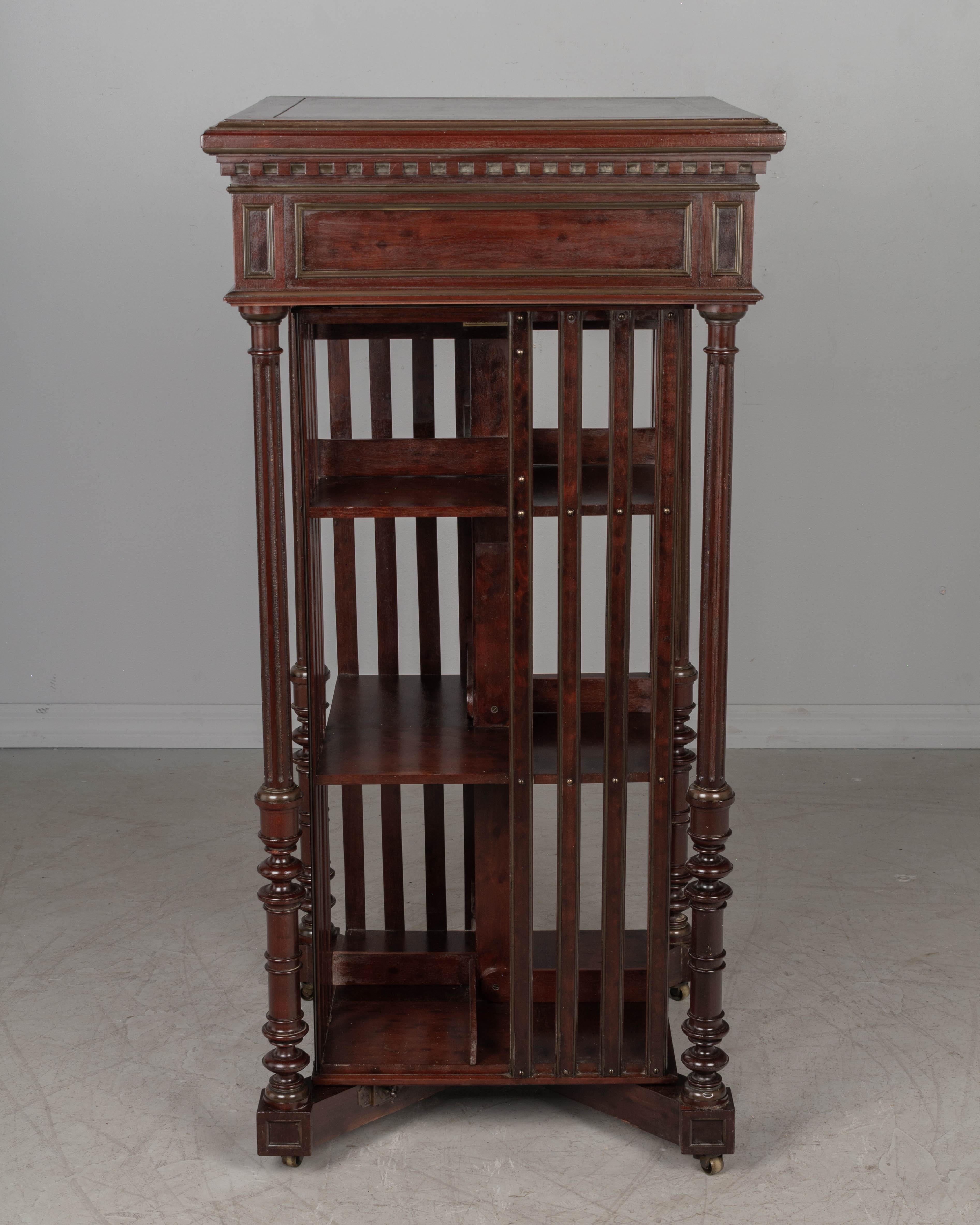 19th Century French Rotating Bookcase by Terquem, Paris For Sale 3