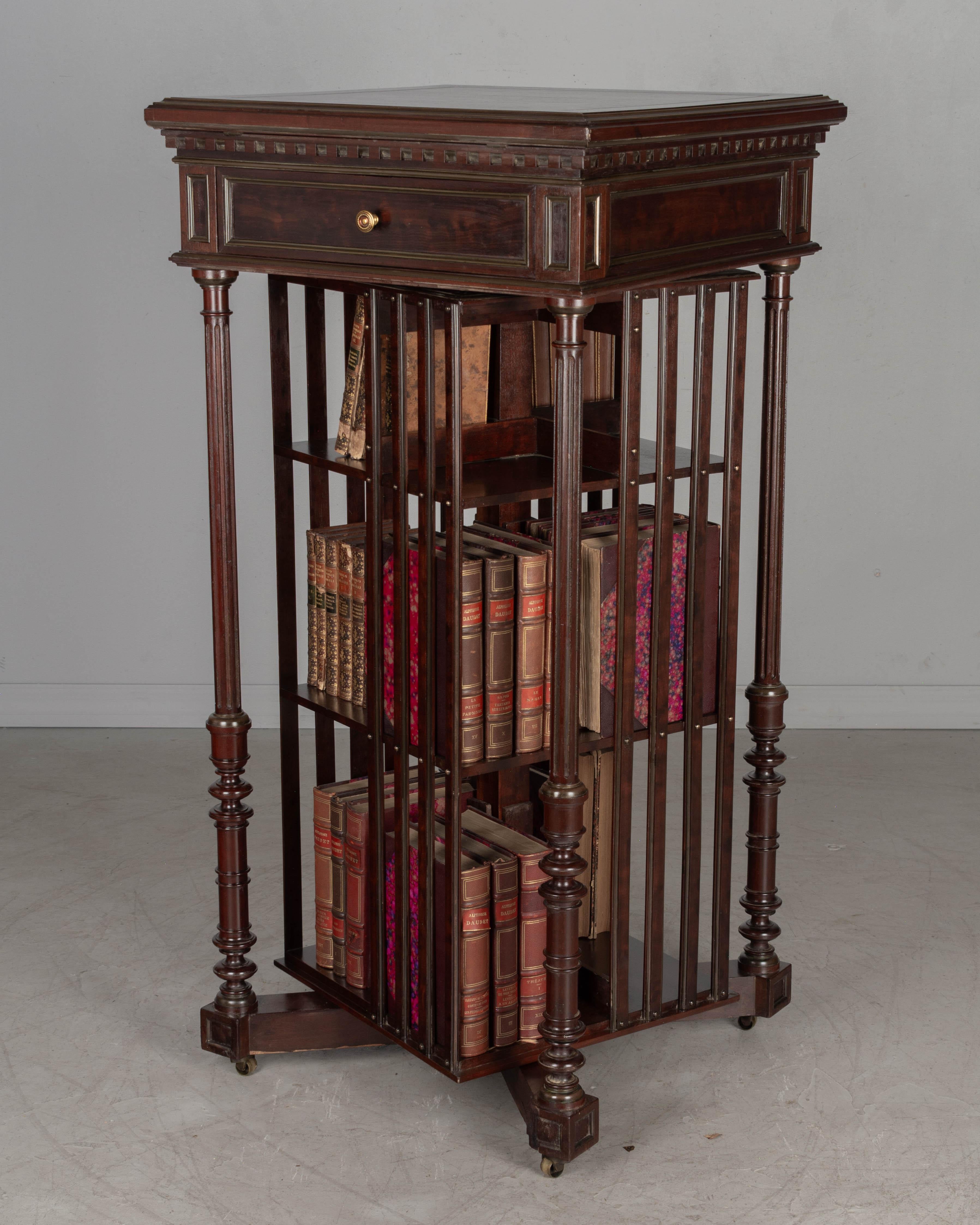 20th Century 19th Century French Rotating Bookcase by Terquem, Paris For Sale