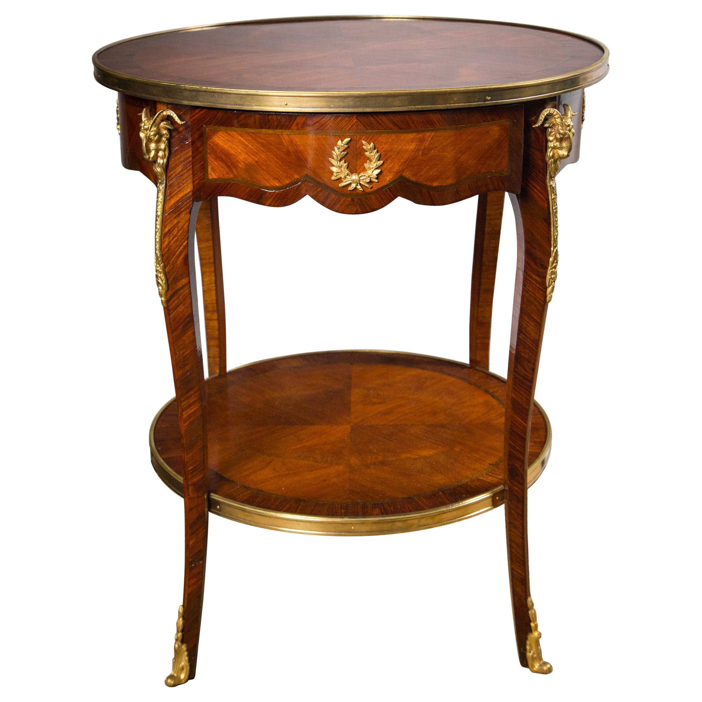 19th Century French Round End Table For Sale