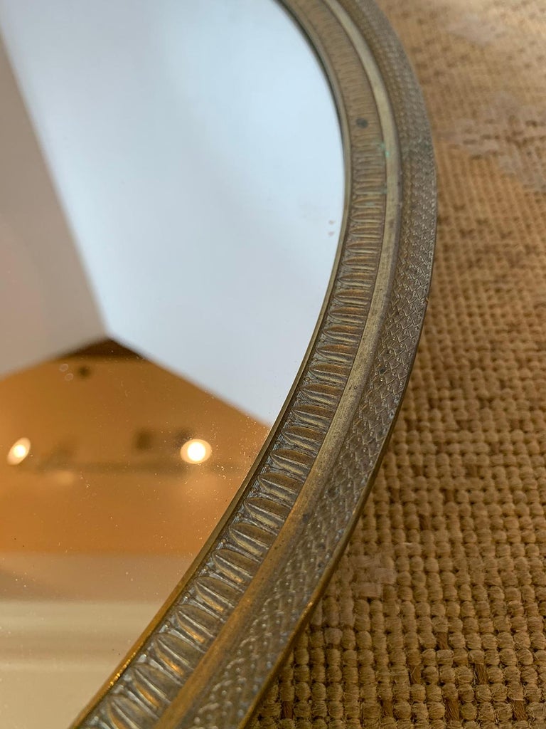 19th Century French Round Gilt Bronze Mirrored Plateau at 1stDibs