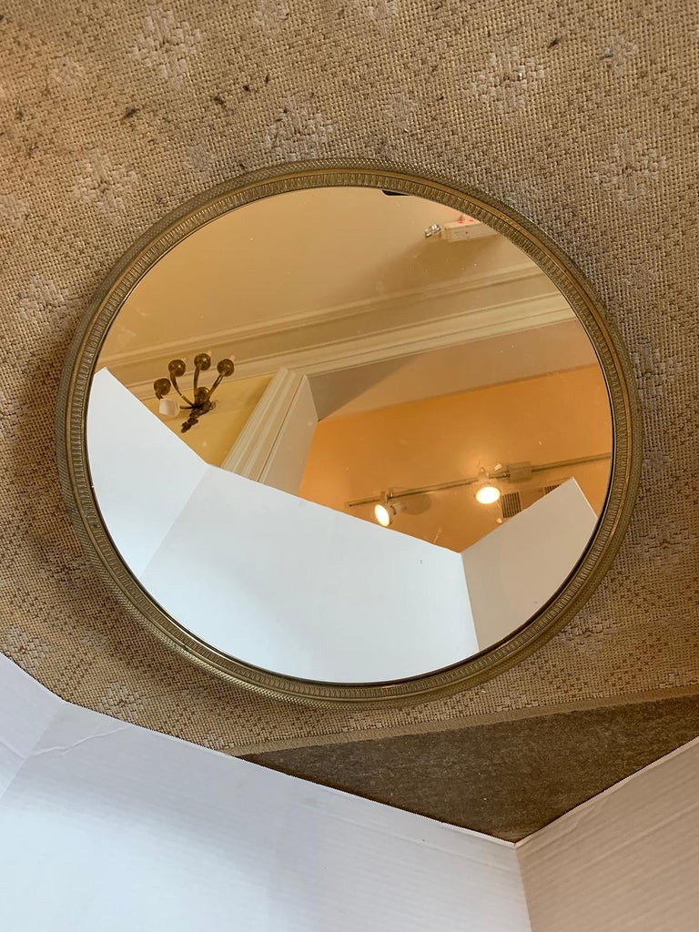 19th Century French Round Gilt Bronze Mirrored Plateau at 1stDibs