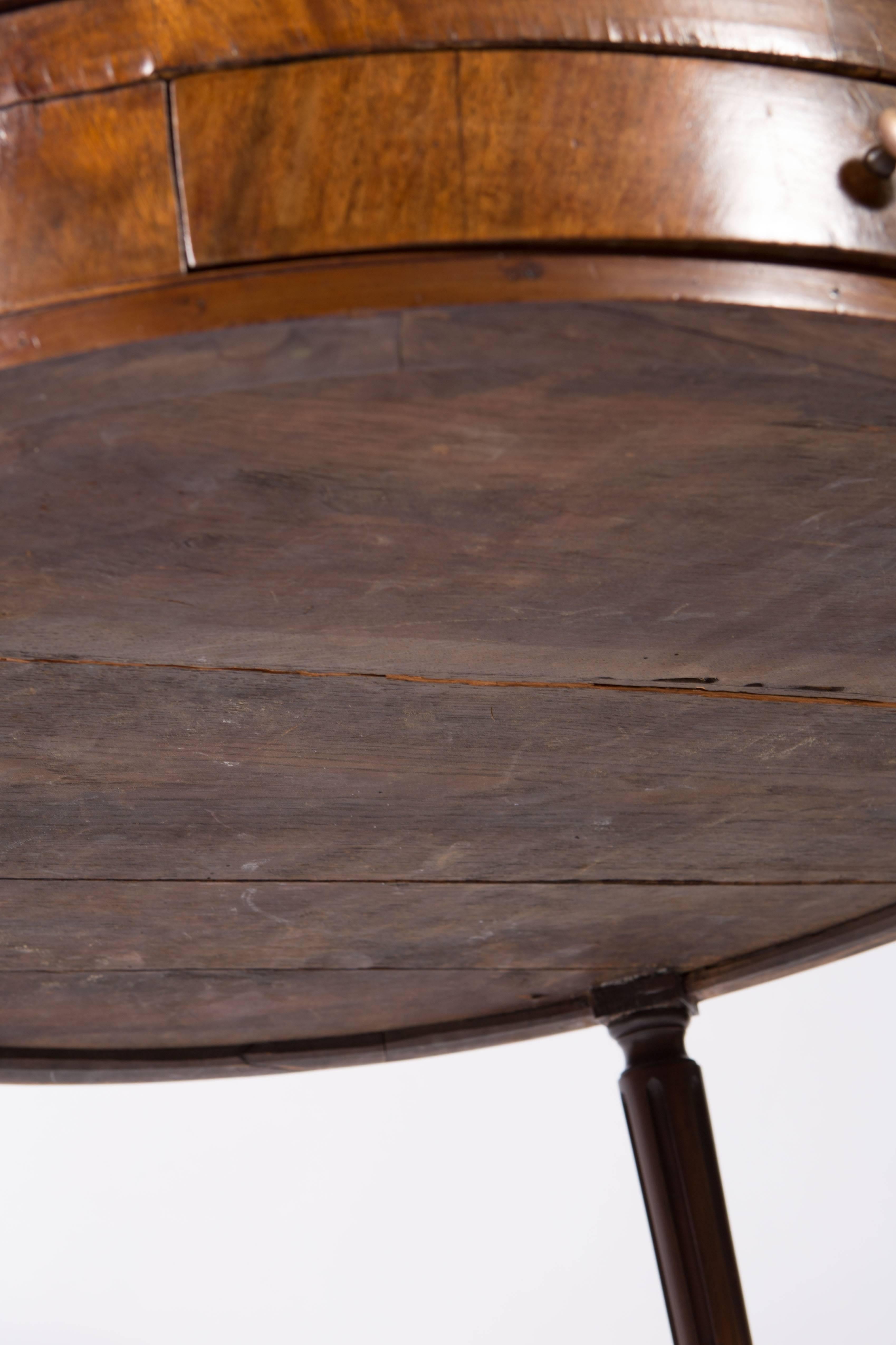 19th Century French Round Mahogany Side Table with Marble Top 13