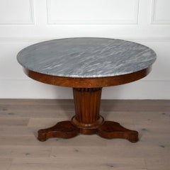 19th Century French Round Marble Table