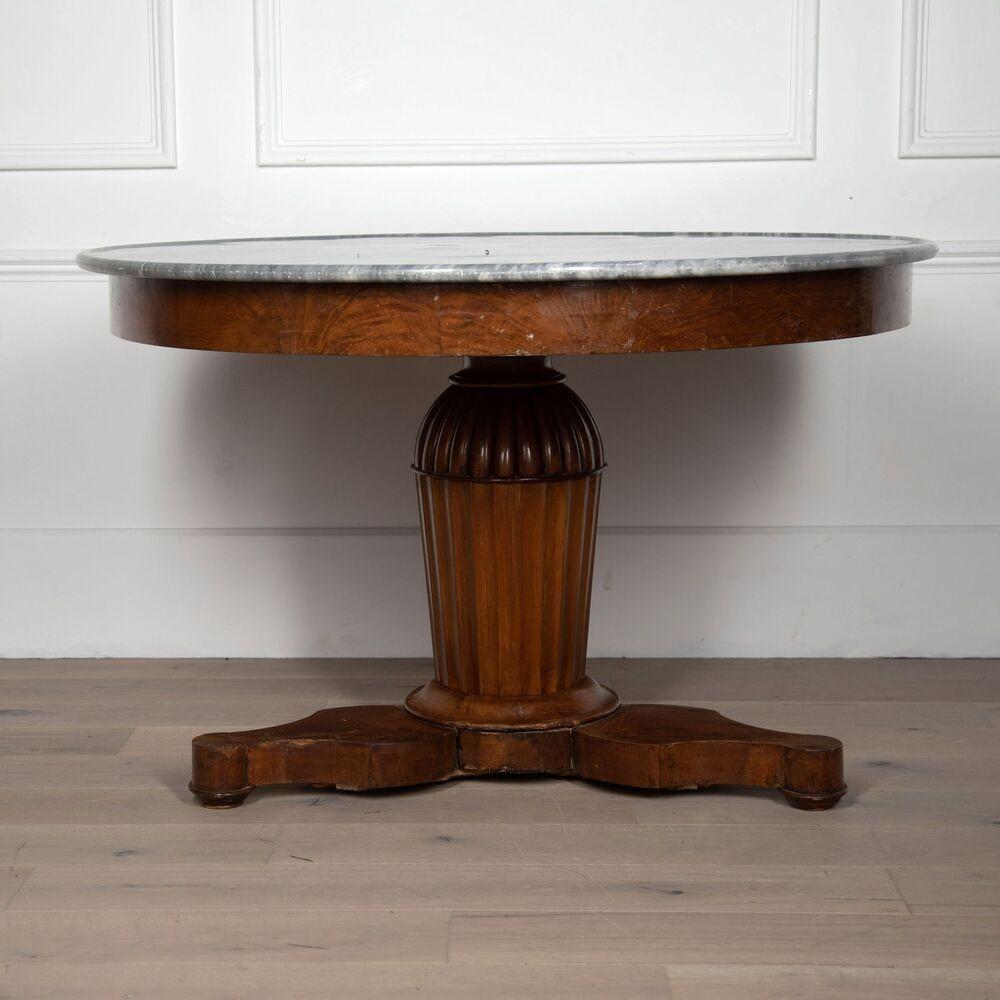 Mesa redonda de mármol francesa del siglo XIX en Bueno estado para la venta en Gloucestershire, GB