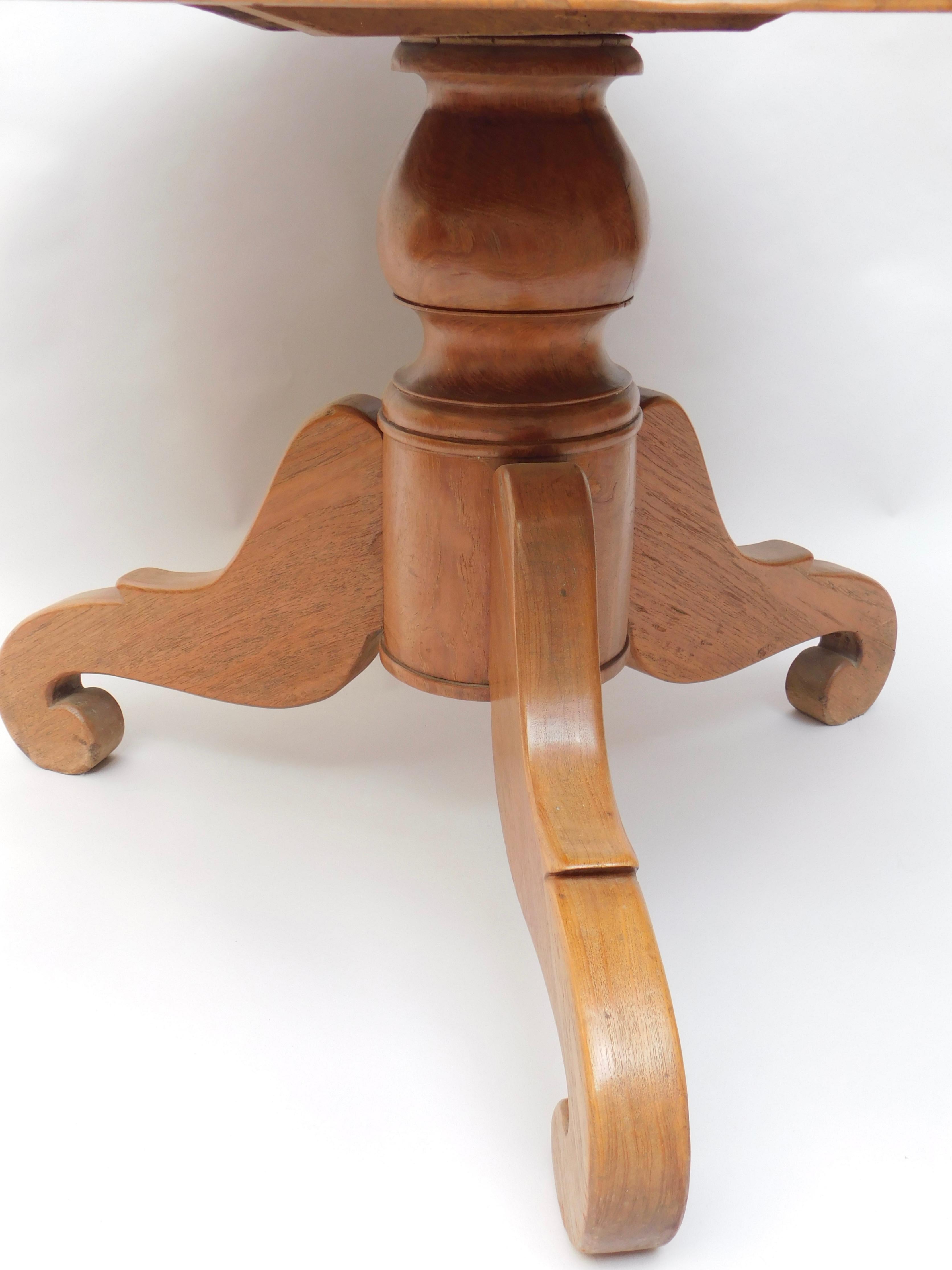 french pedestal table