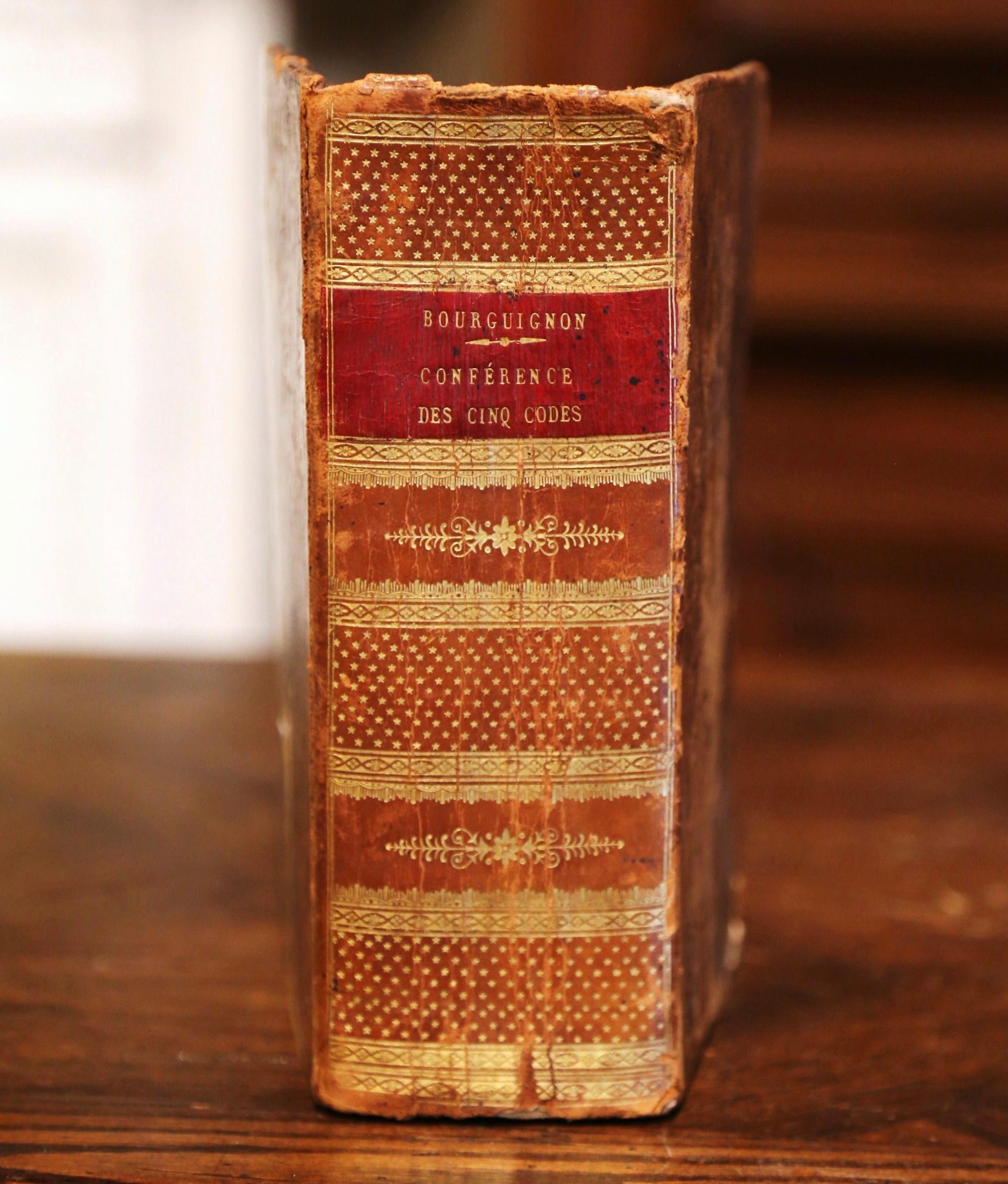 Französische Rostrote, lackierte, schmiedeeiserne Büchereinbandpresse mit Buch, 19. Jahrhundert im Angebot 3