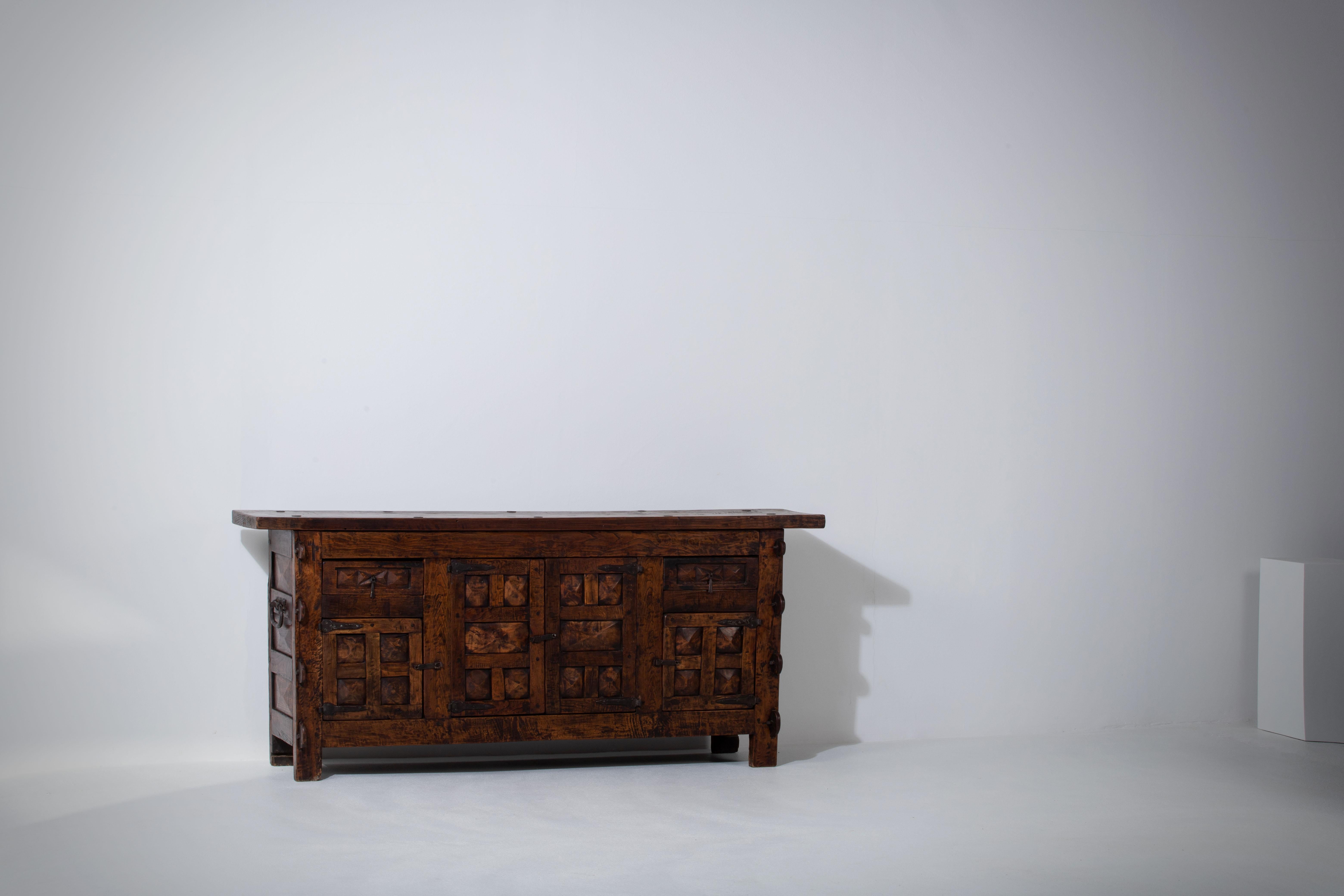 19th Century French Rustic Buffet For Sale 6