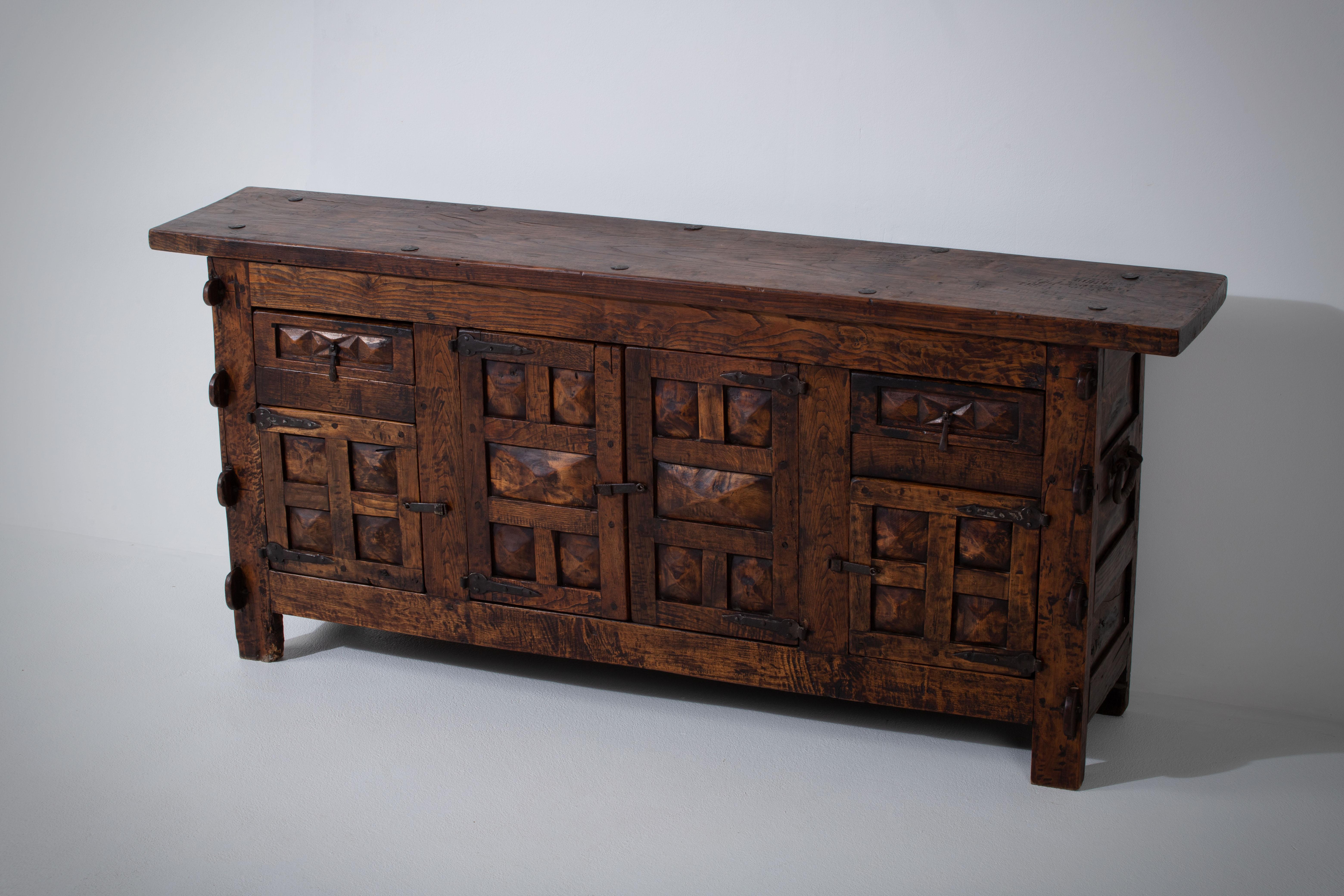 19th Century French Rustic Buffet For Sale 1
