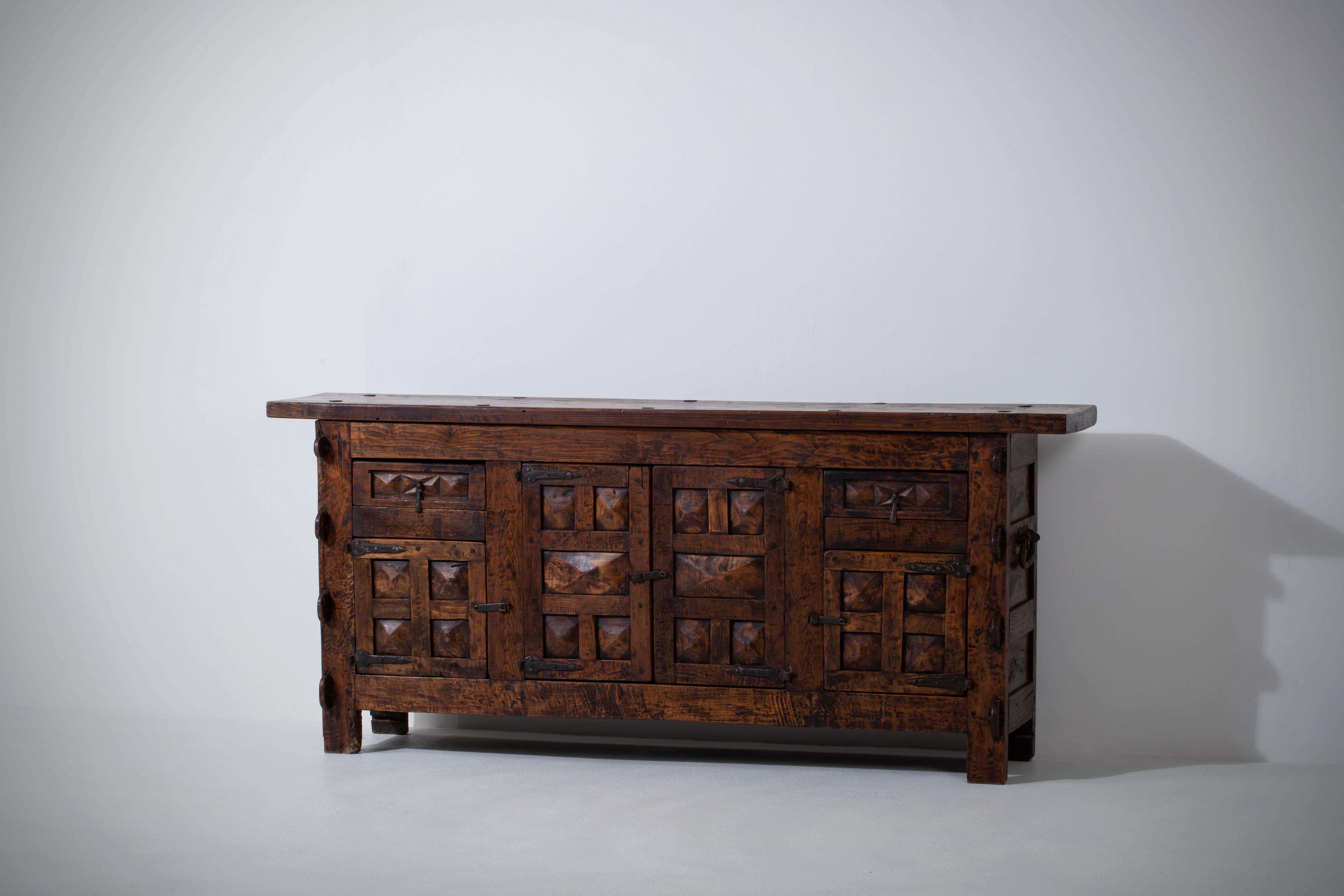 19th Century French Rustic Buffet For Sale 2