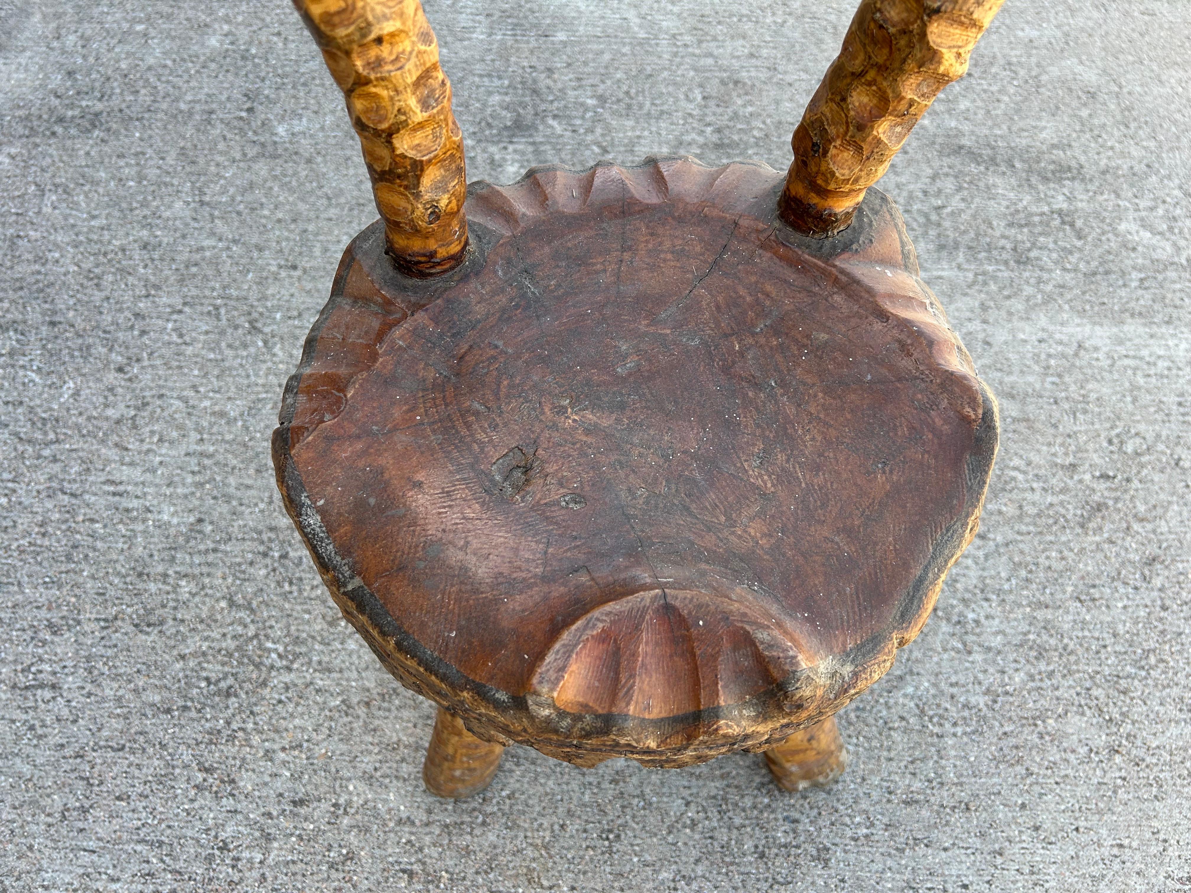 19th Century French Rustic Children’s Chair In Good Condition For Sale In Houston, TX