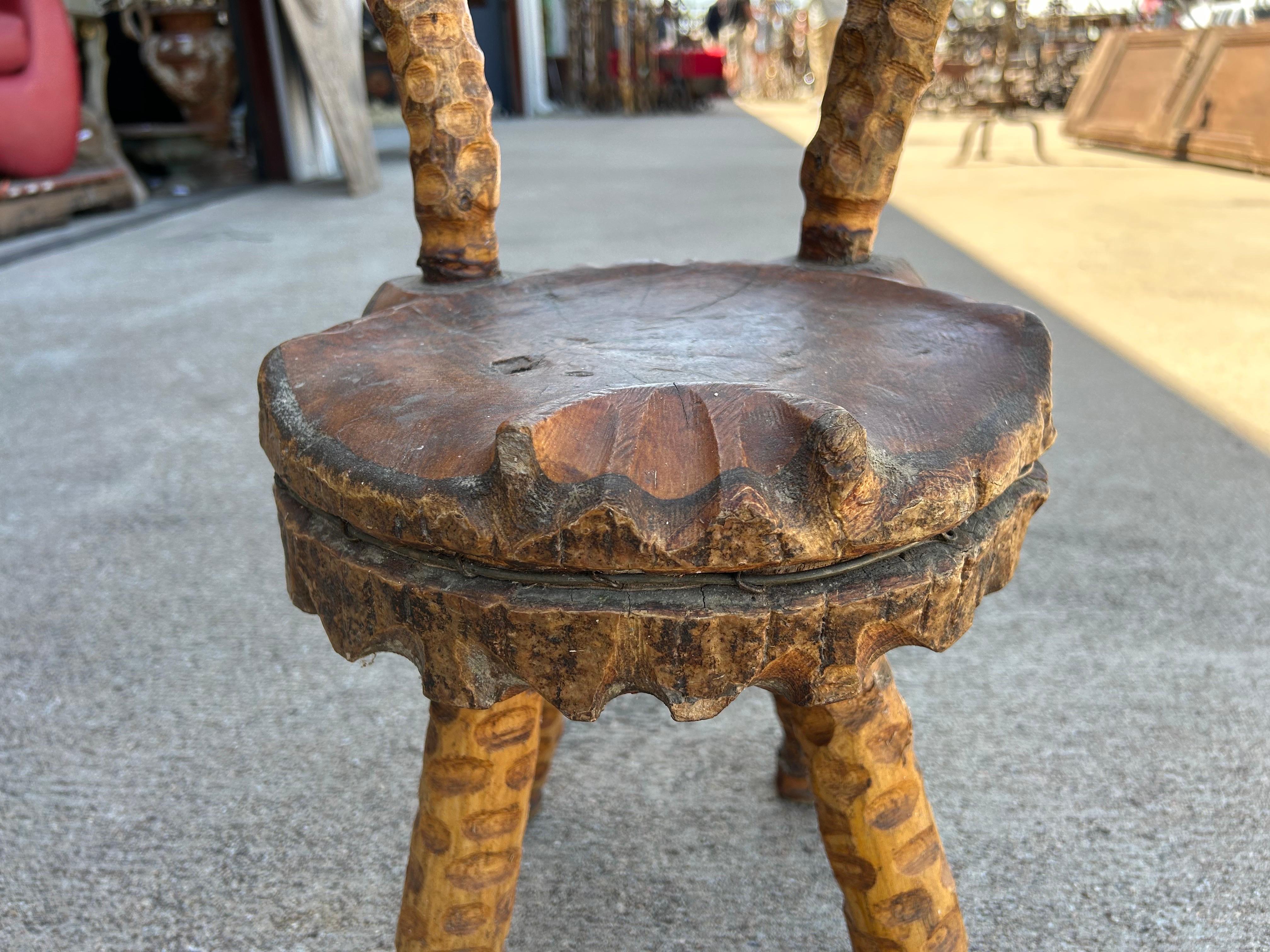 19th Century French Rustic Children’s Chair For Sale 2