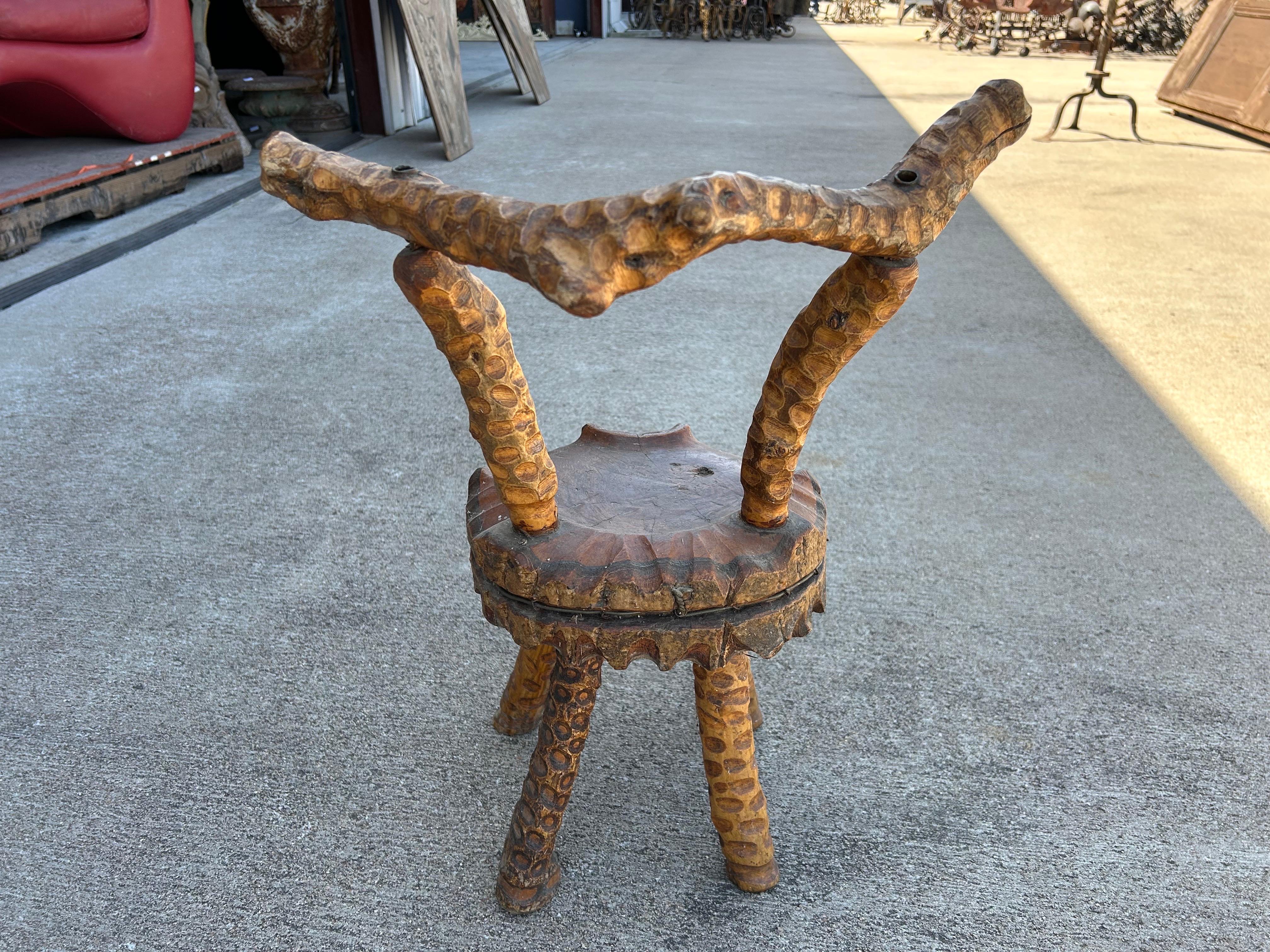 19th Century French Rustic Children’s Chair For Sale 5