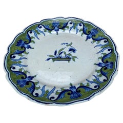 19. Jahrhundert Französisch Rustikale Fayence Teller Desvres Gabriel Emile Fourmaintraux