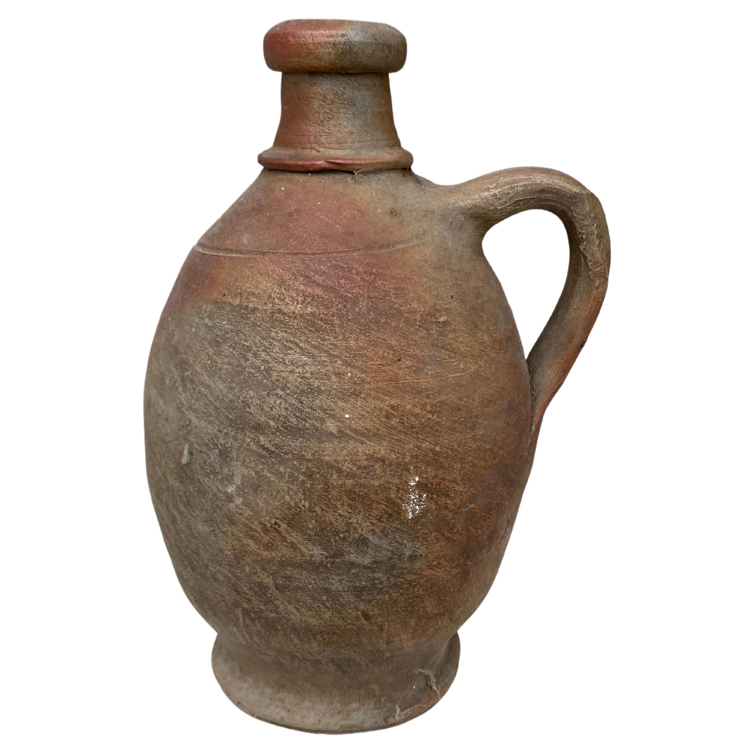 19th Century French pottery pitcher.
Pottery from Normandy.
 