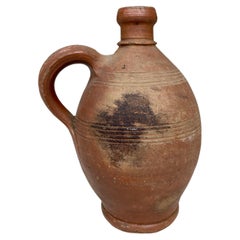 19th Century French Rustic Pottery Pitcher