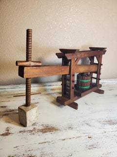 19th Century French Salesman Sample Wine Screw Press Model