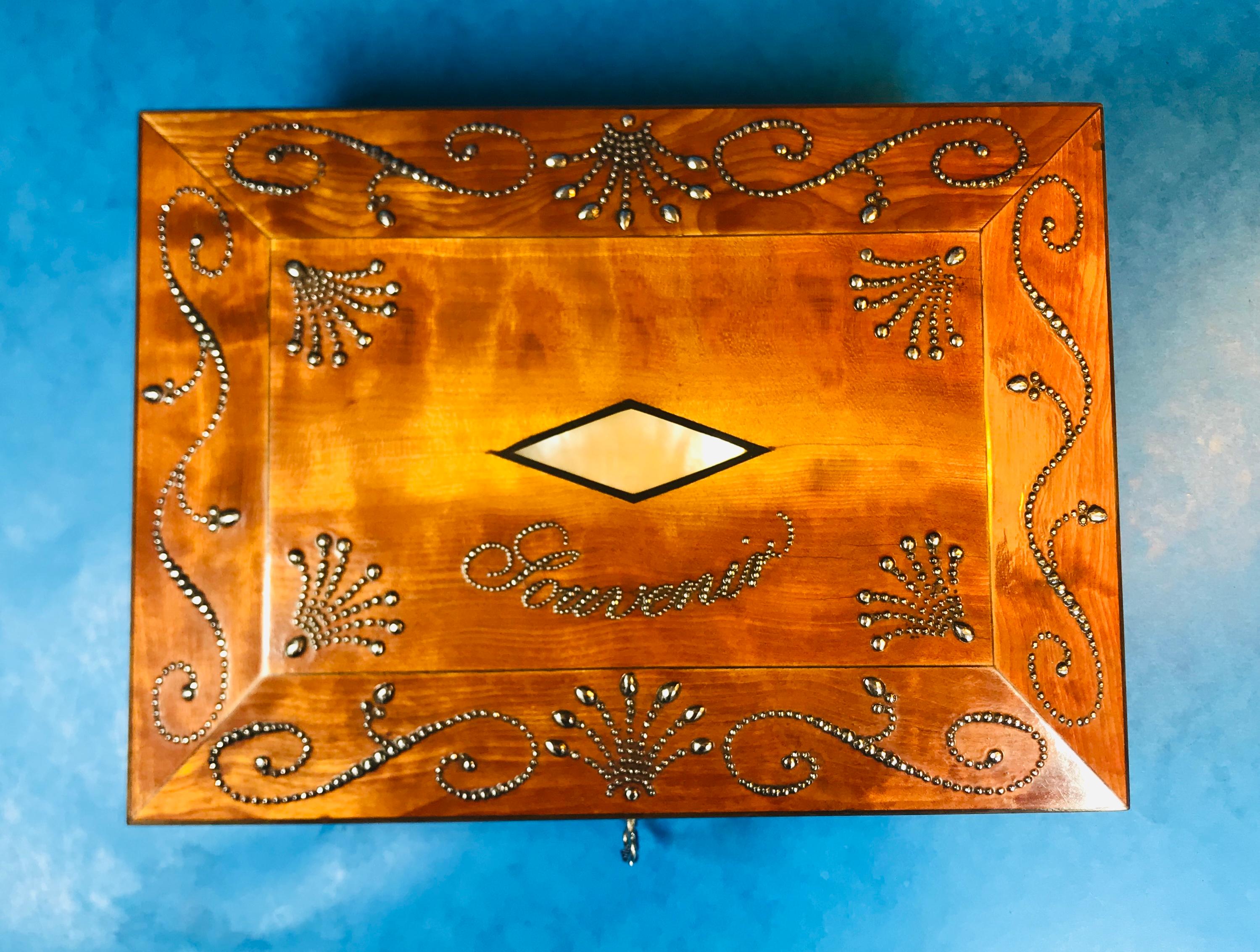19th Century French Satinwood Jewelry Box 2