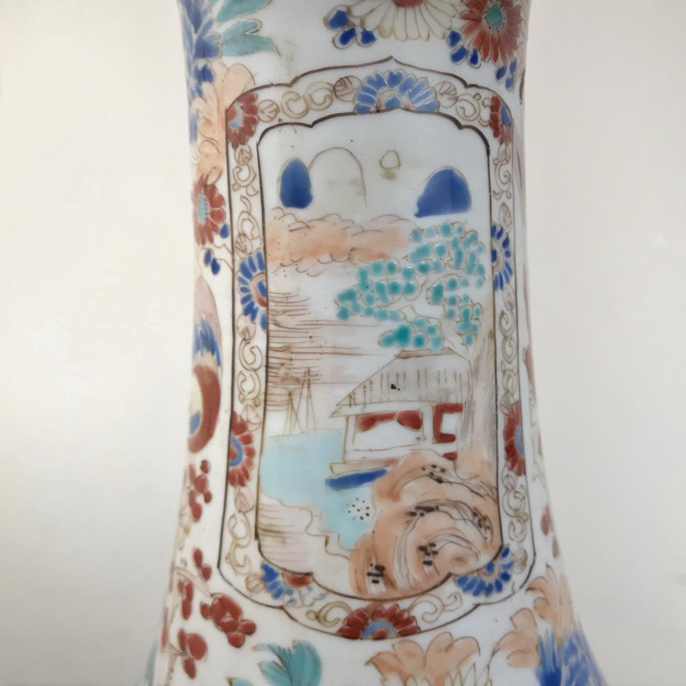 Lampe à poser en forme d'urne Satsuma du 19e siècle en vente 4