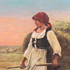 Fine del giorno", Paesaggio figurativo bretone, Raccolta della Bretagna, stile del miglio