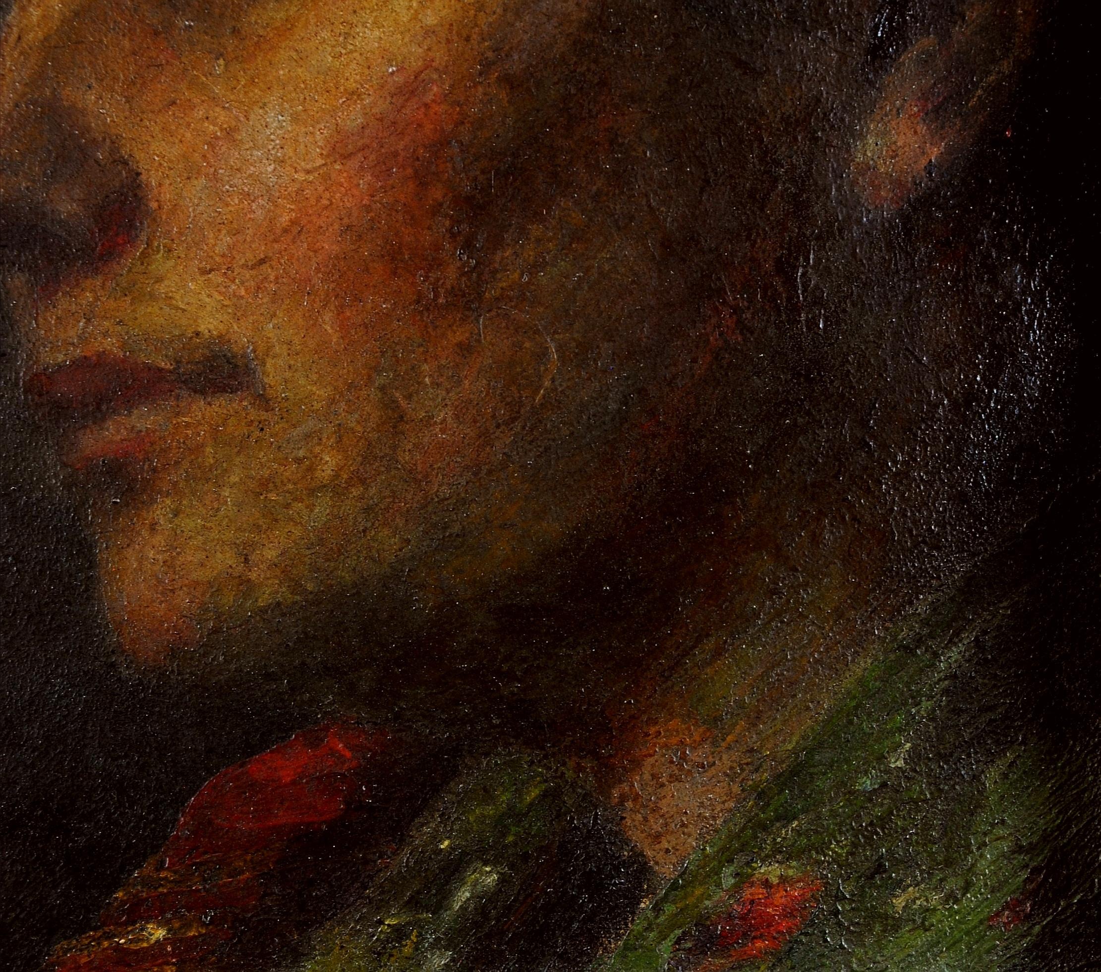 Un bellissimo ritratto ad olio su tavola francese del XIX secolo di una signora che indossa un cappello rosso. Ritratto finemente dipinto e insolito, presentato nella sua cornice originale ornata.

Artista: Scuola francese, XIX secolo
Titolo: