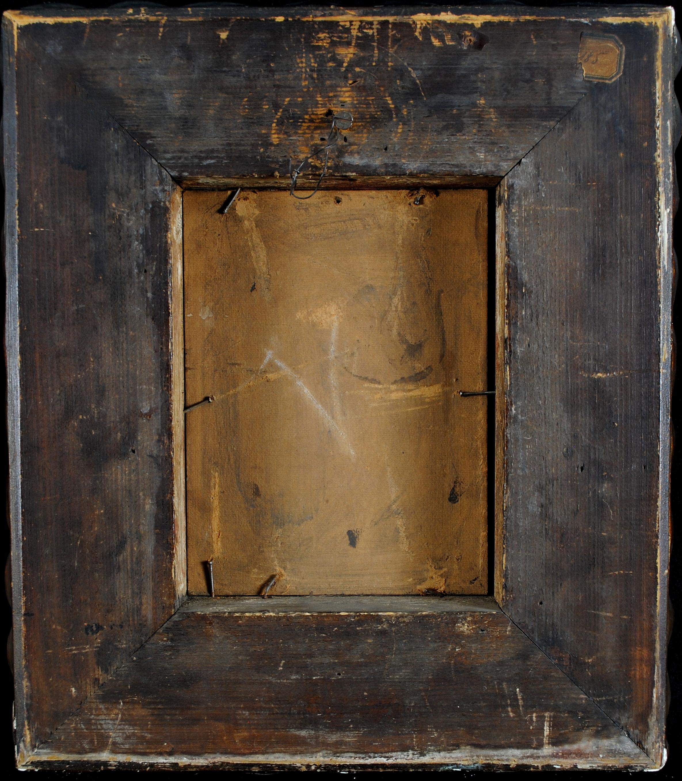 Ritratto di signora - Olio su pannello francese del XIX secolo Pittura antica in vendita 1