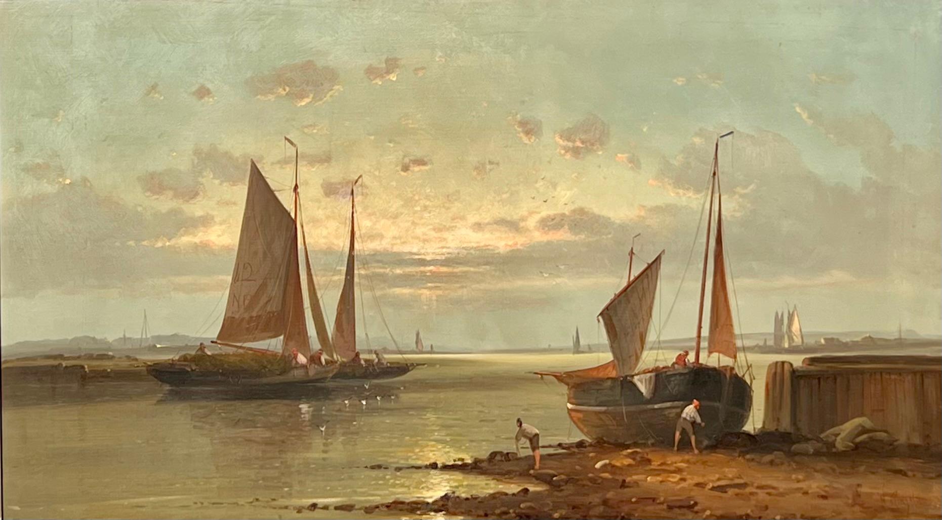 The Calm Harbor - Victorian Painting by 19th Century French School
