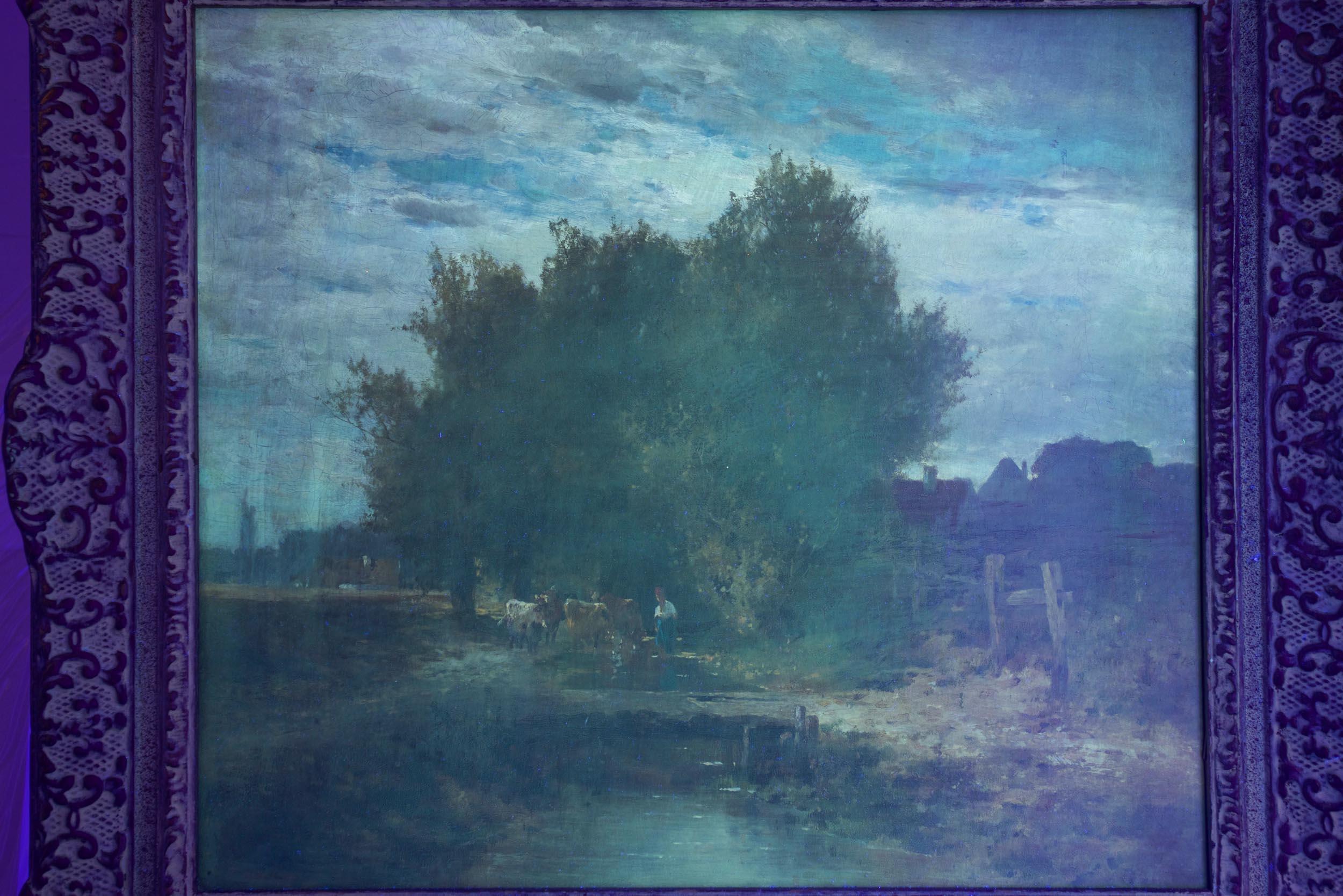 19th Century French School Barbizon Antique Landscape Painting Signed Troyon 4