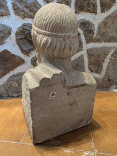 19th Century French School Bust of Aesculapius, Signed