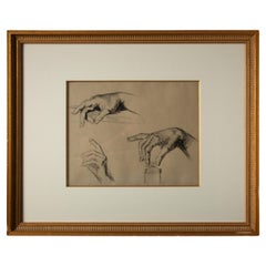 Drawing of Hands de l'École française du 19ème siècle