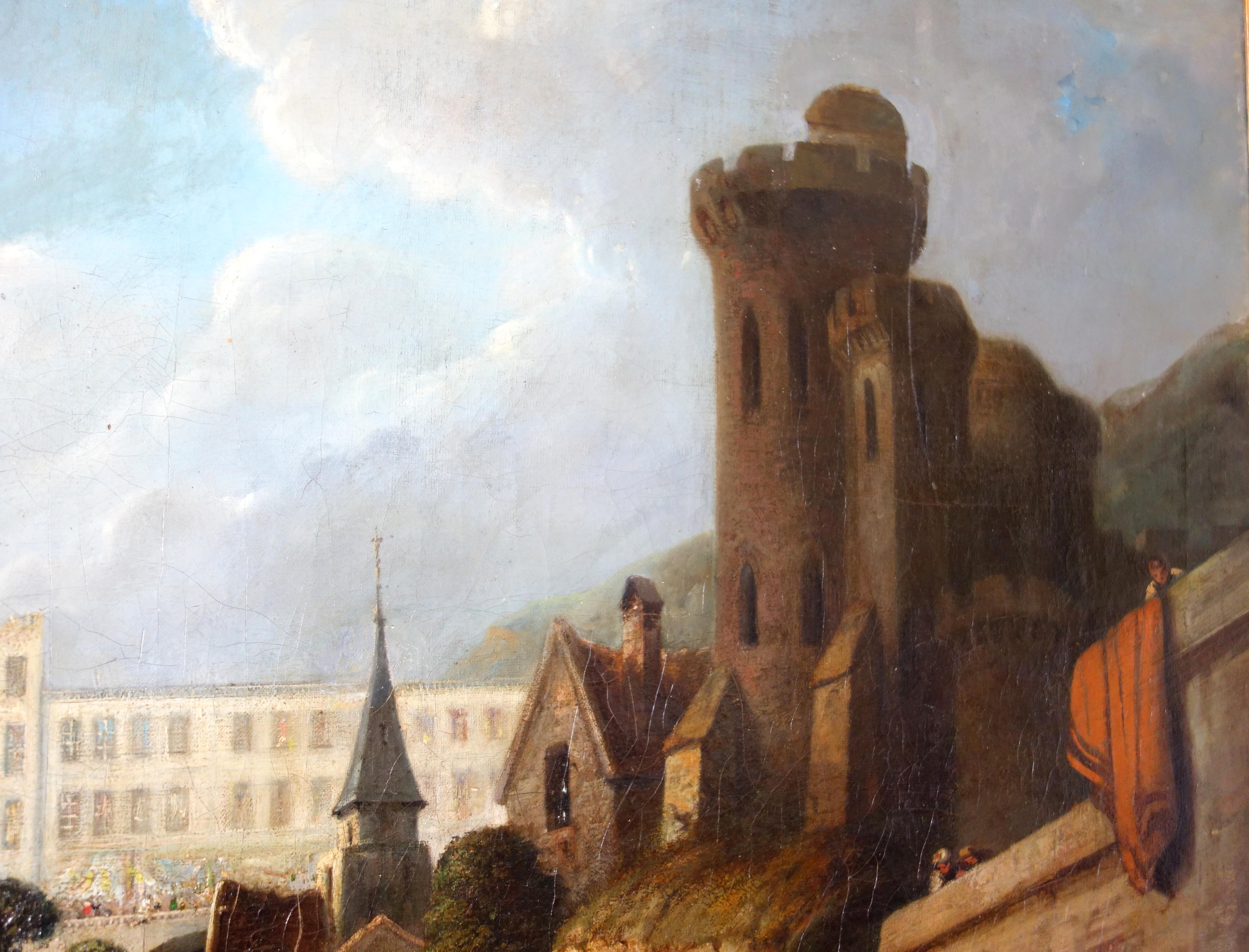 19th century French school, large painting signed Joseph Paul Martin dated 1857 In Good Condition For Sale In GRENOBLE, FR