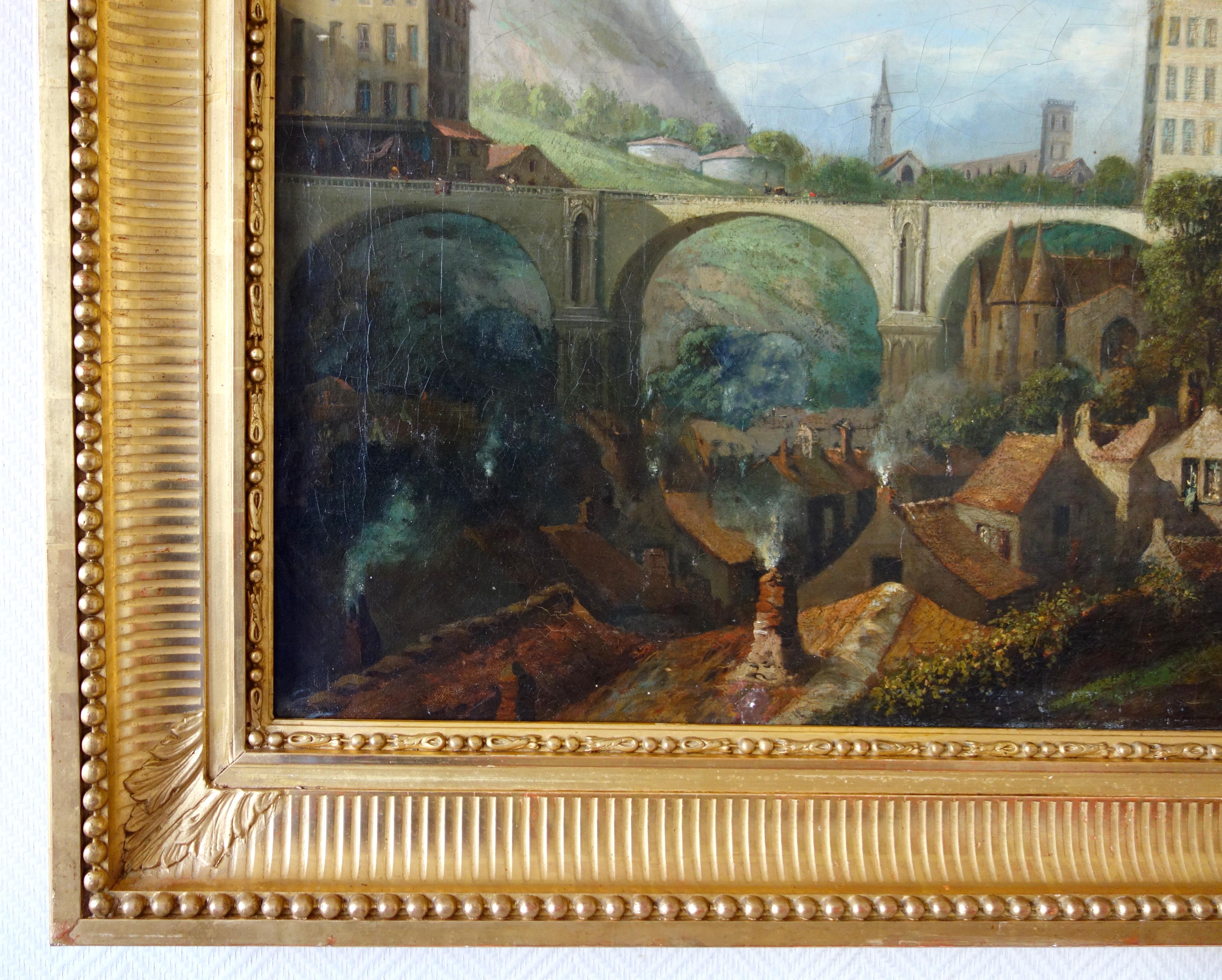 19th century French school, large painting signed Joseph Paul Martin dated 1857 For Sale 2