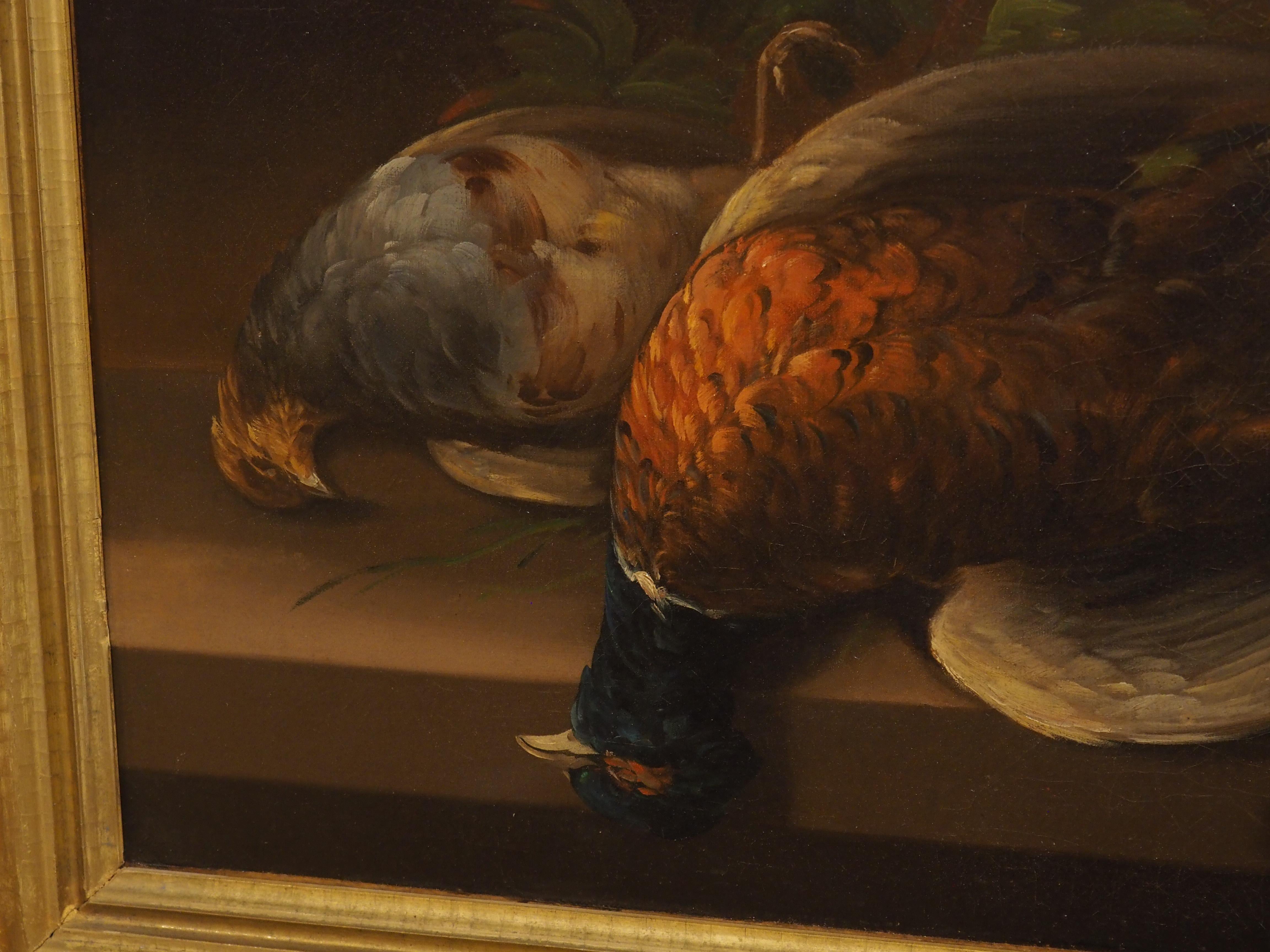 19th Century French School Nature Morte Oil on Canvas Painting in Giltwood Frame 7