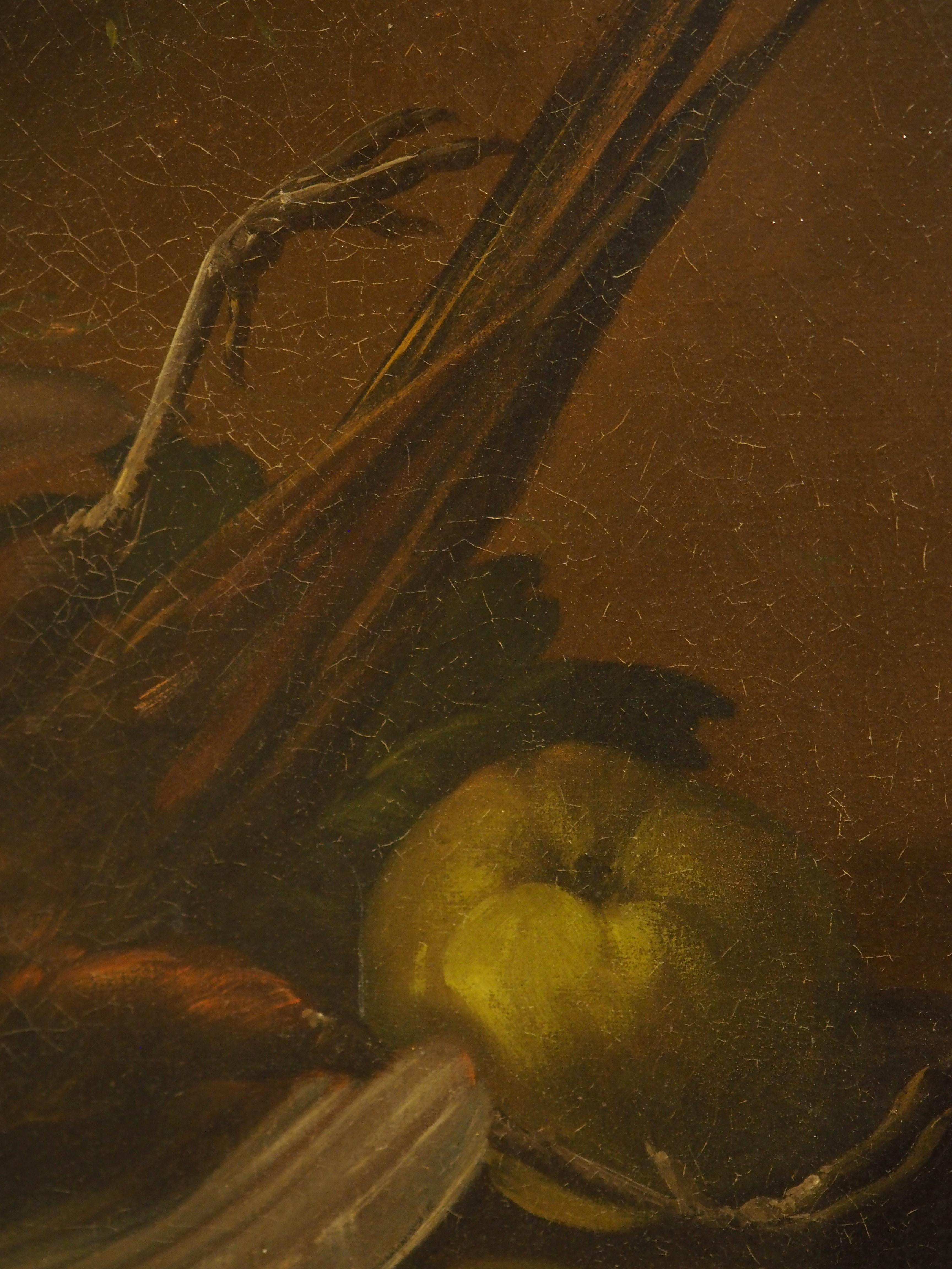 19th Century French School Nature Morte Oil on Canvas Painting in Giltwood Frame 10