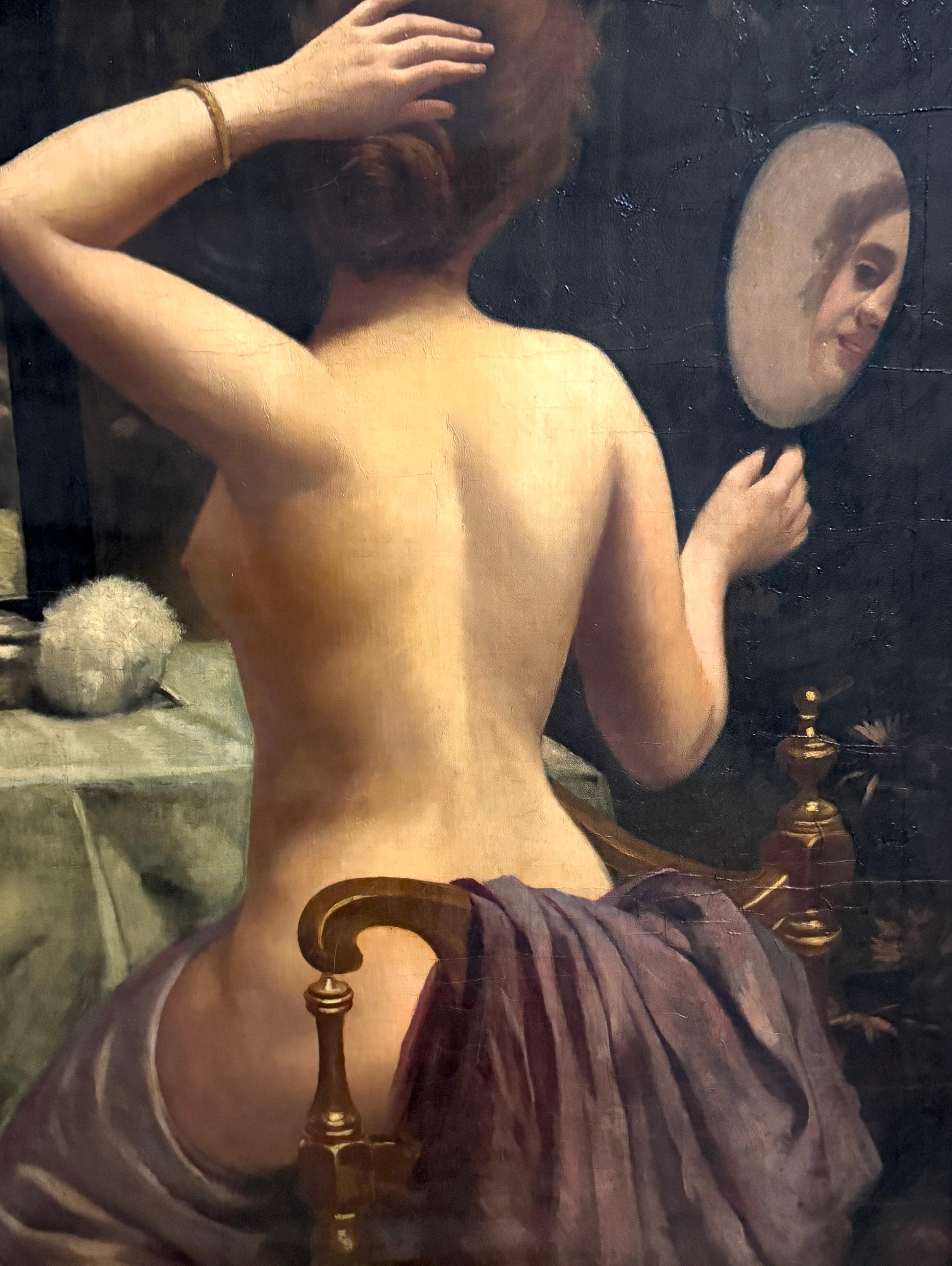 Huile sur toile de l'école française du XIXe siècle 