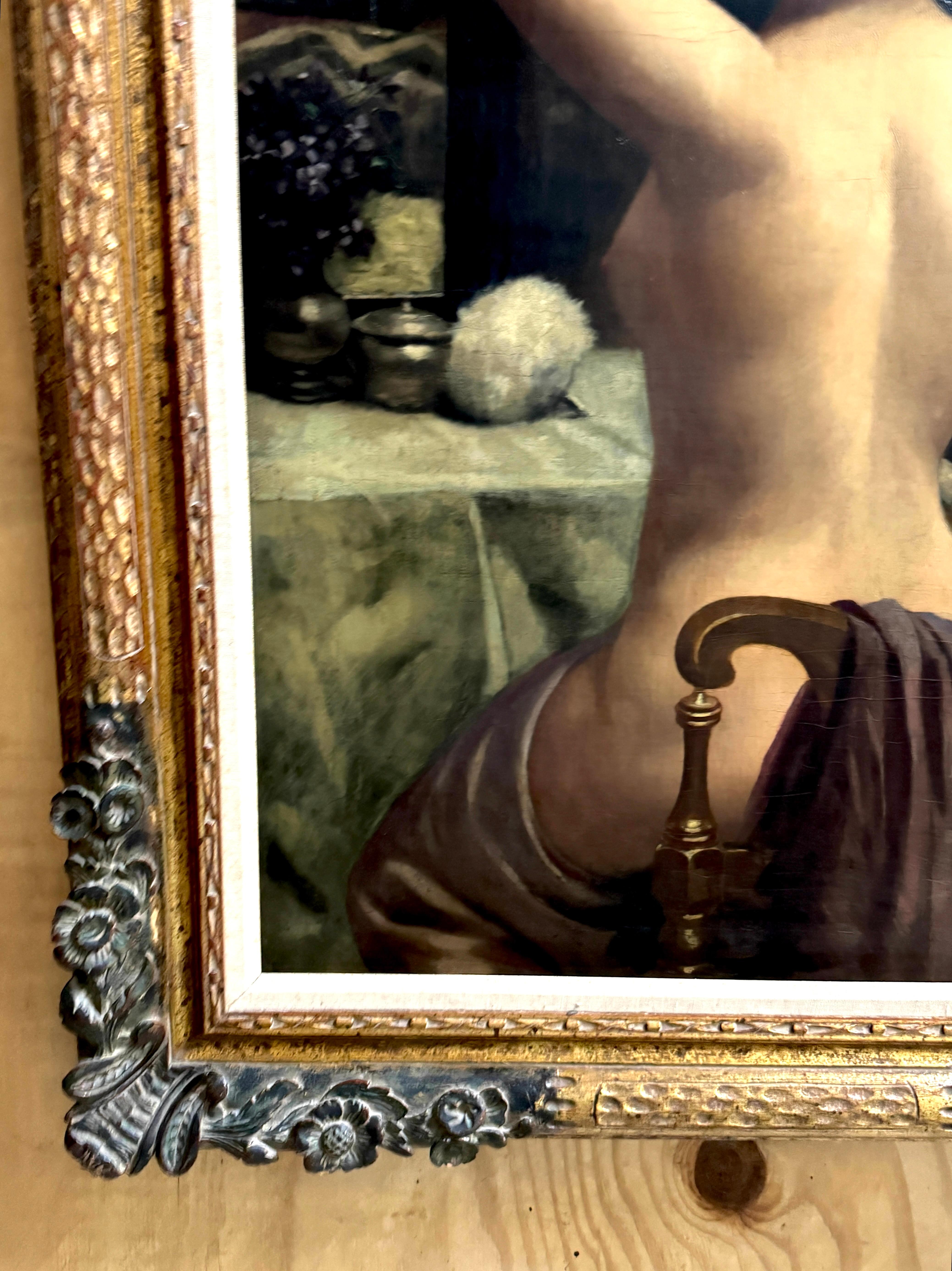 Huile sur toile de l'école française du XIXe siècle 