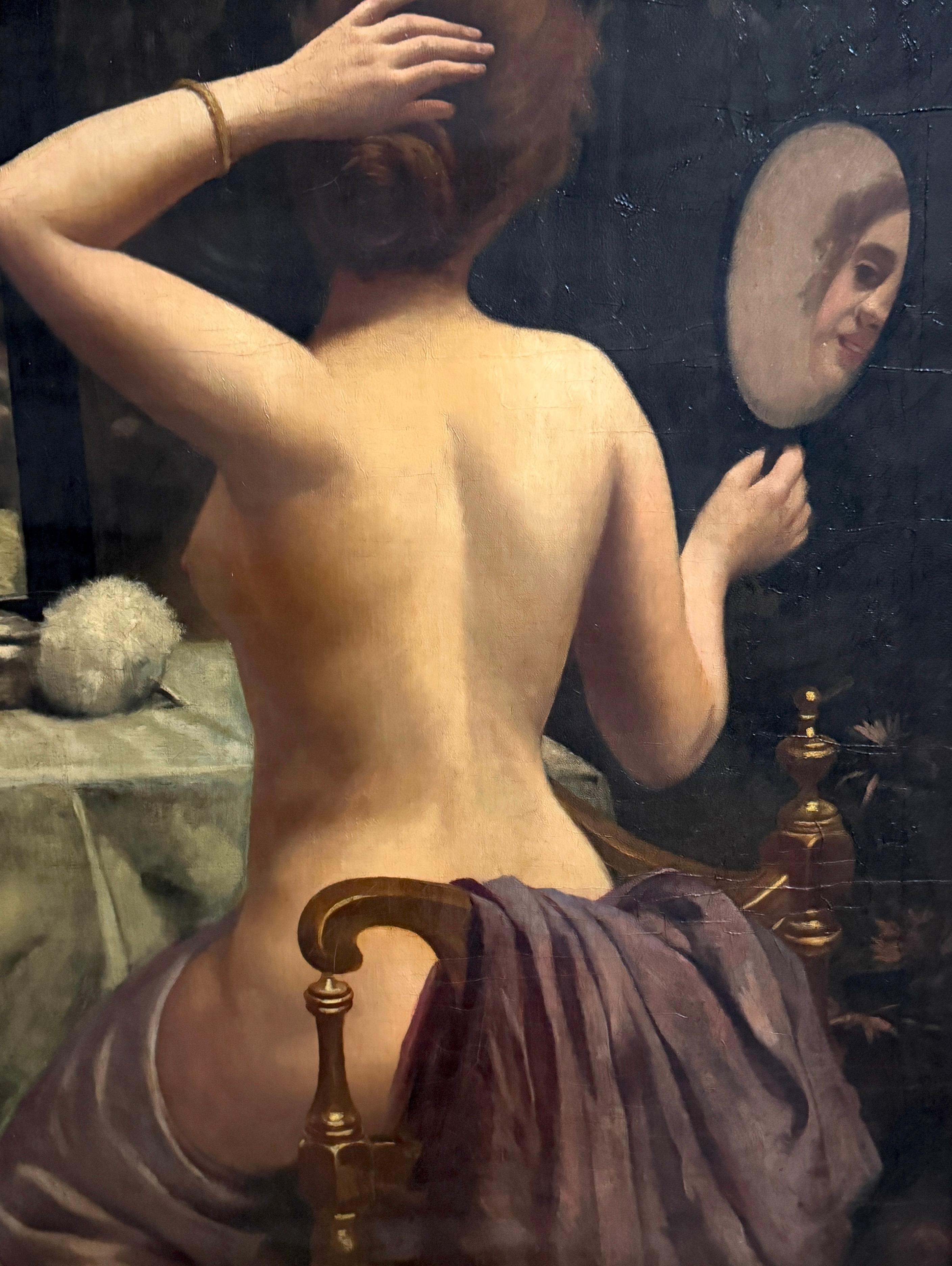 Huile sur toile de l'école française du XIXe siècle 