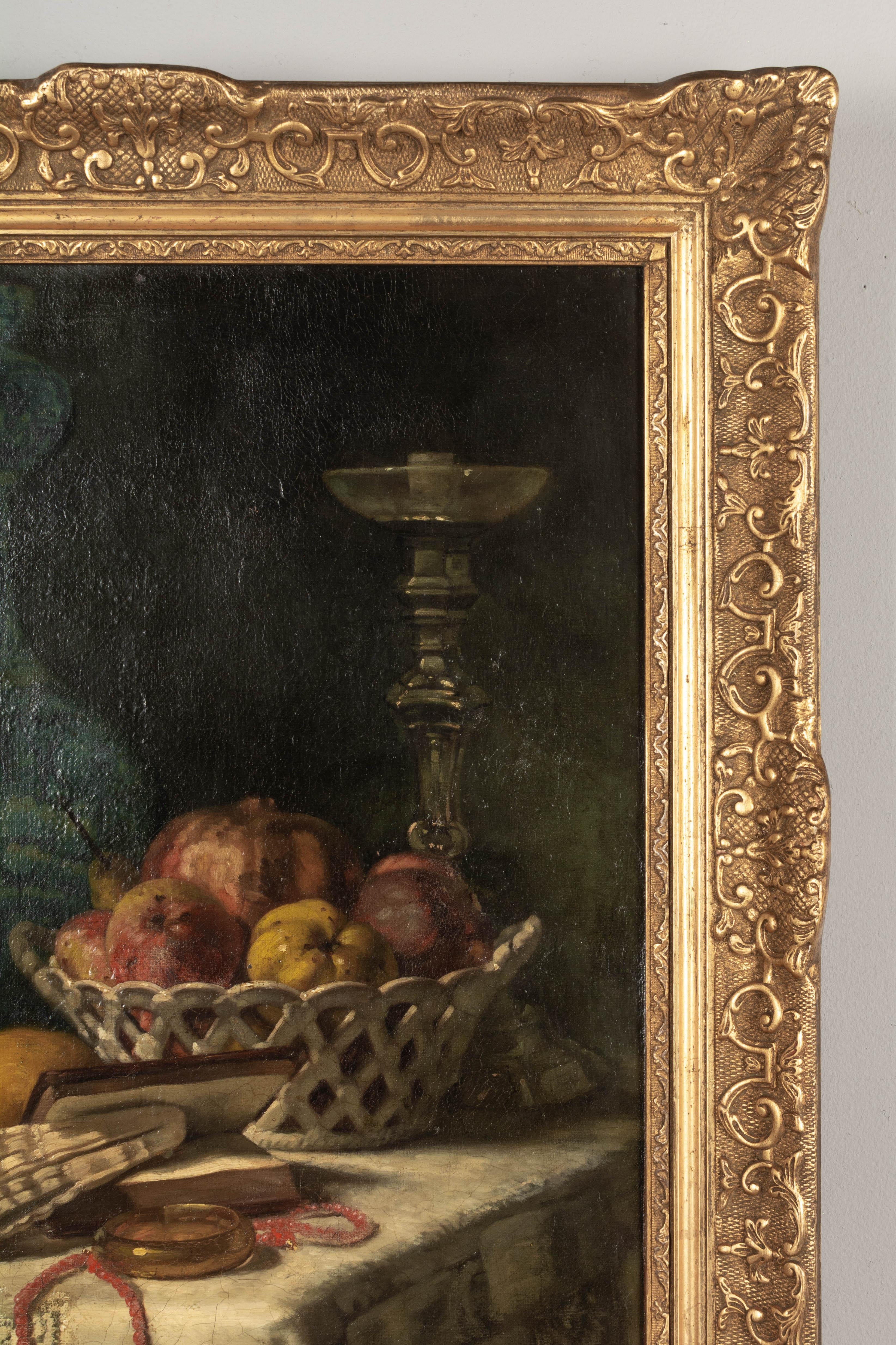 Canvas 19th Century French School Still Life Painting For Sale