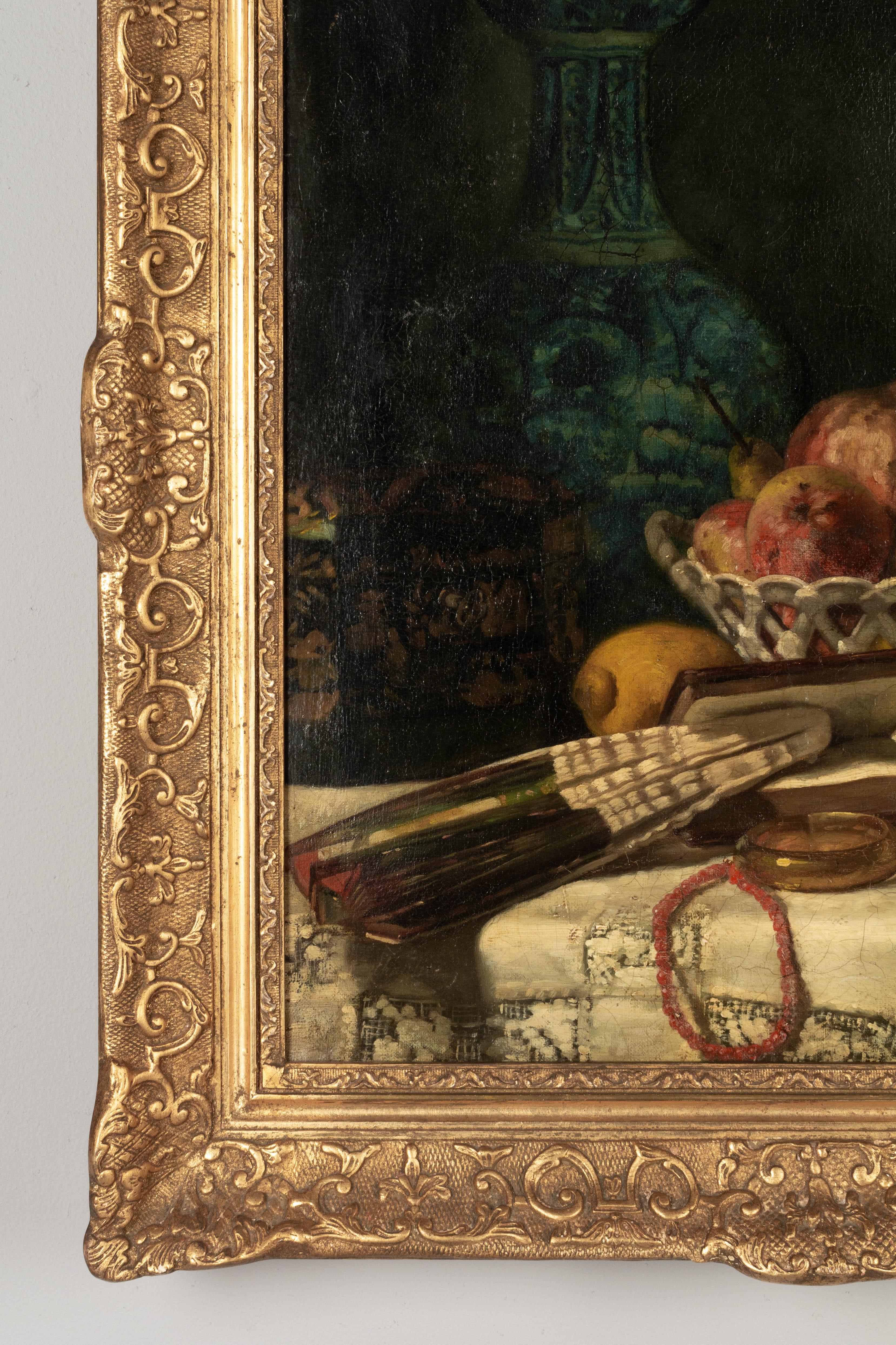 Pittura di natura morta della scuola francese del XIX secolo In condizioni buone in vendita a Winter Park, FL