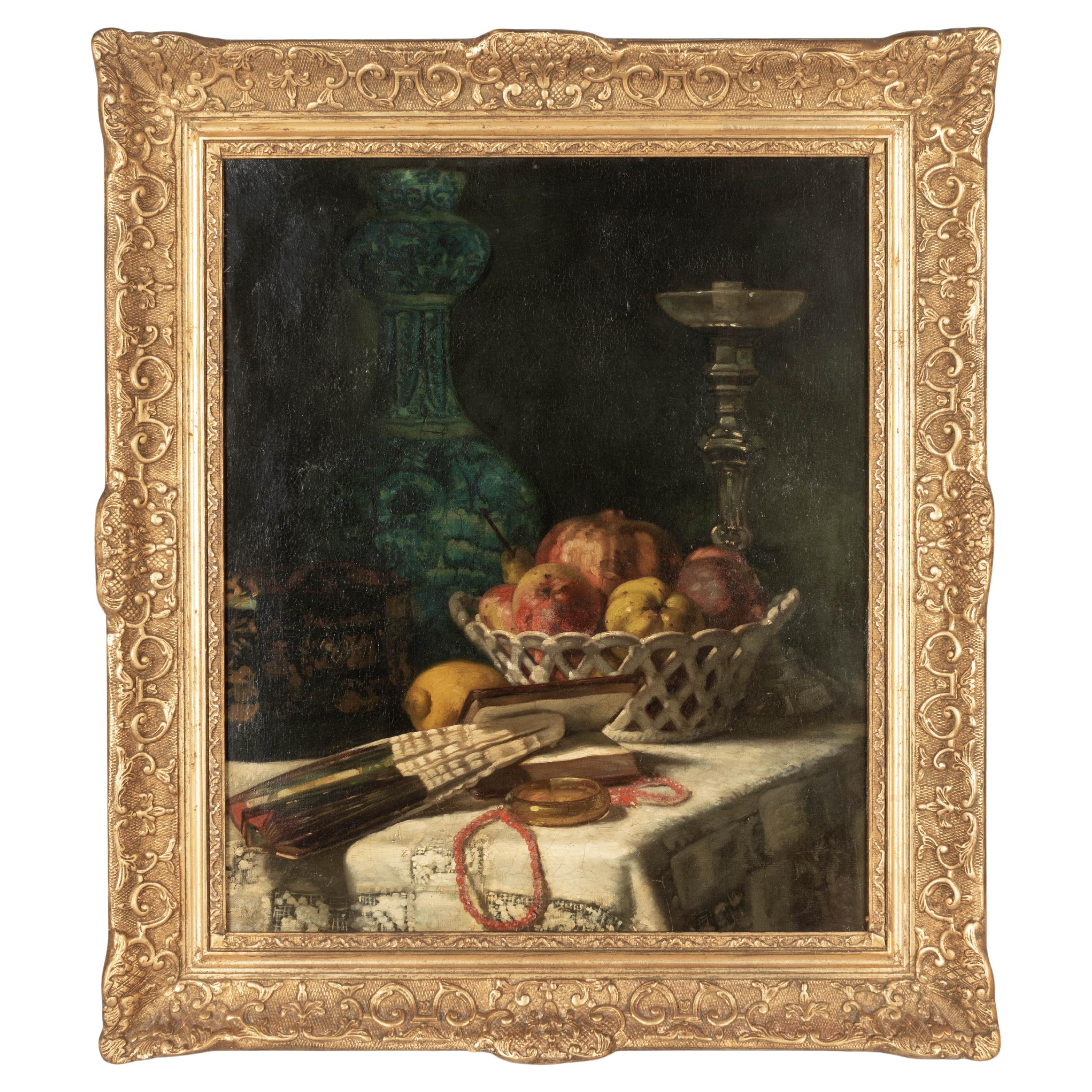 19th Century French School Still Life Painting For Sale